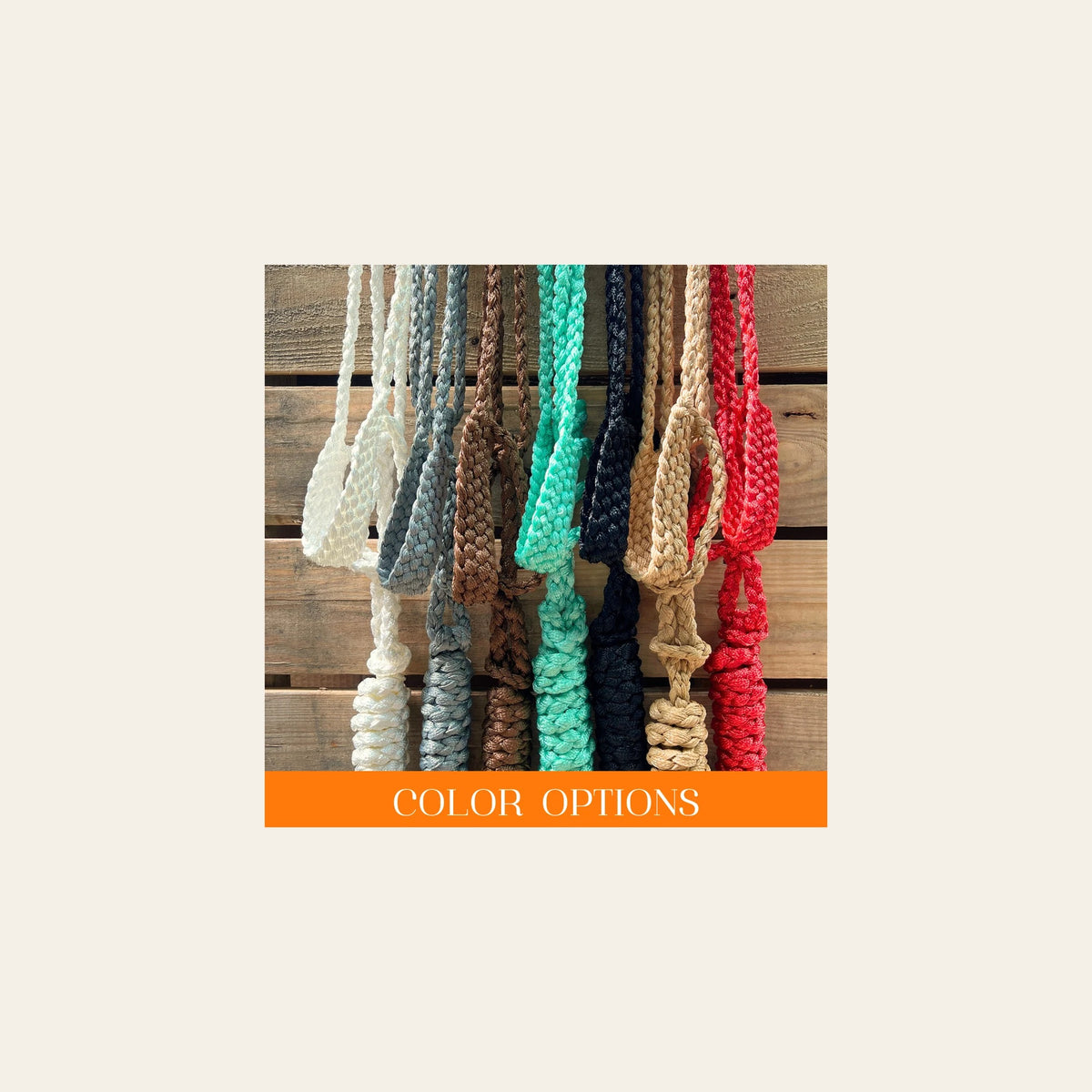Mule Tape Halters - Neutral & Classic Colors on a warm cream background