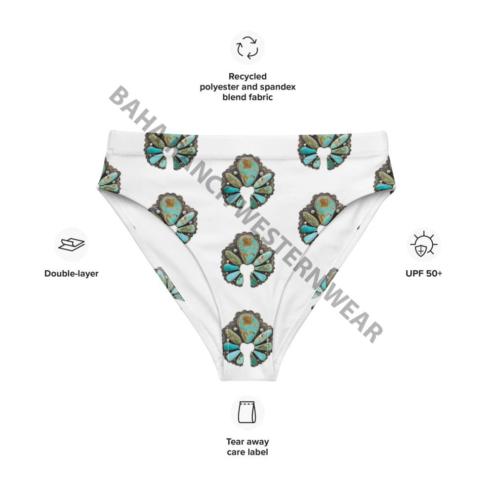 Yeehaw Turquoise Naja Bikini Bottom by Baha Ranch Western Wear - product image 6