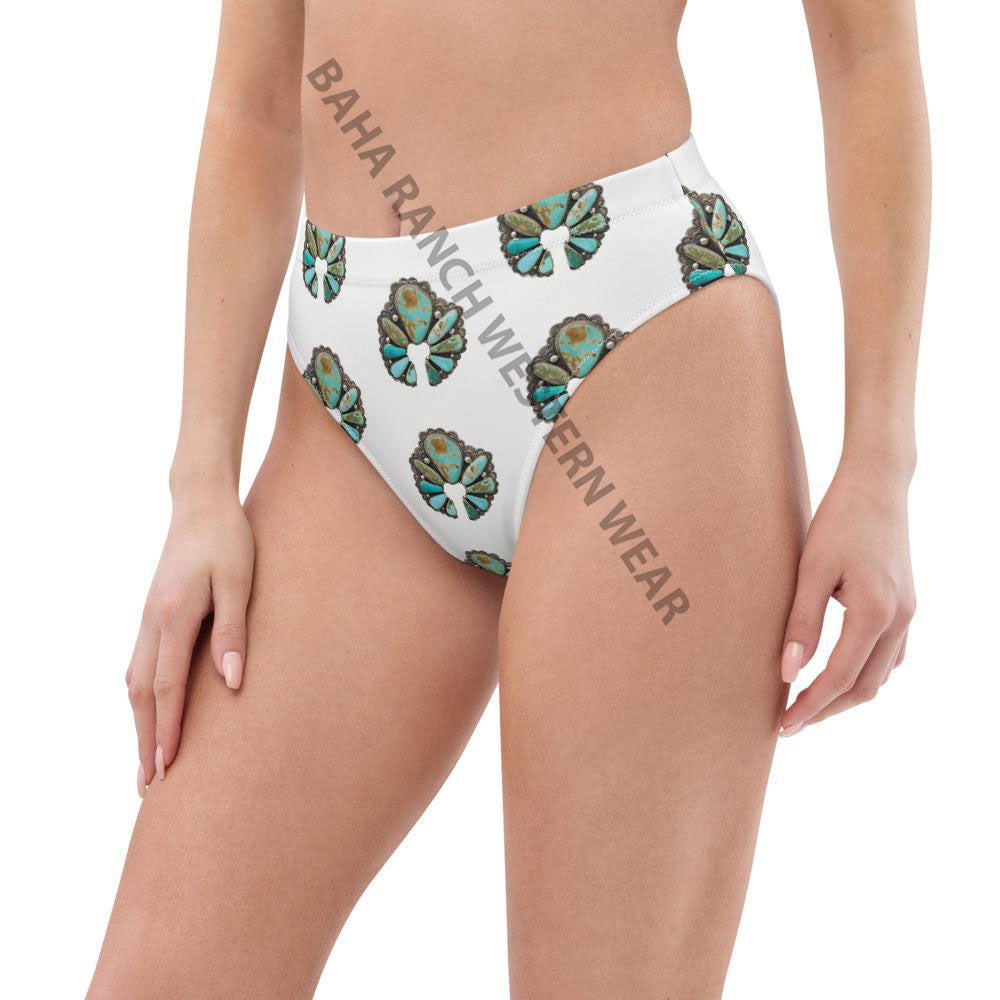 Yeehaw Turquoise Naja Bikini Bottom by Baha Ranch Western Wear - product image 3