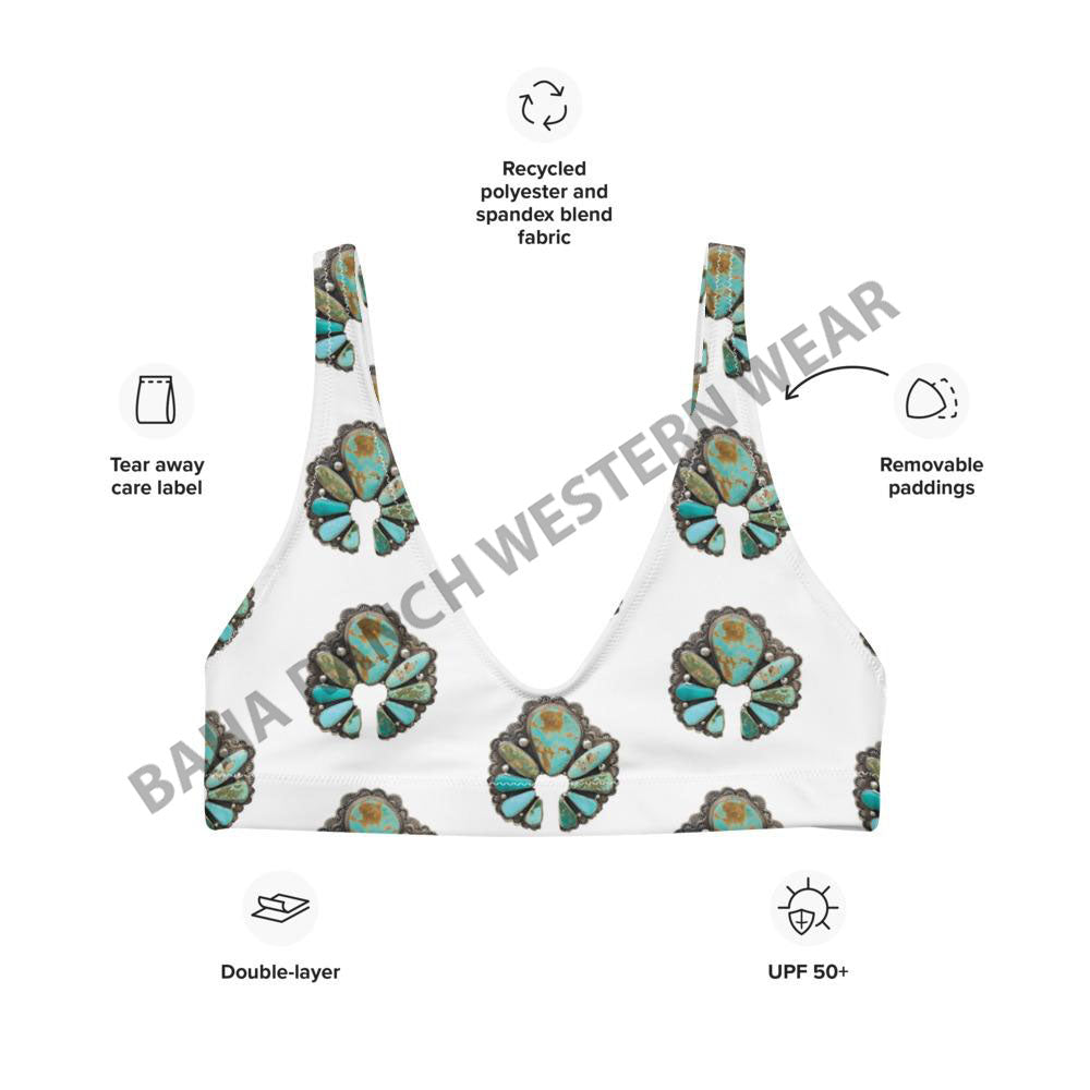 Yeehaw Turquoise Naja Bikini Top by Baha Ranch Western Wear - product image 5
