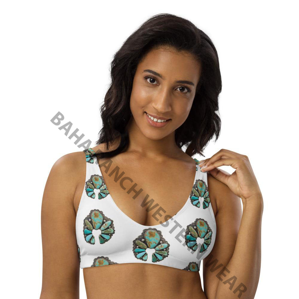 Yeehaw Turquoise Naja Bikini Top by Baha Ranch Western Wear - product image 2