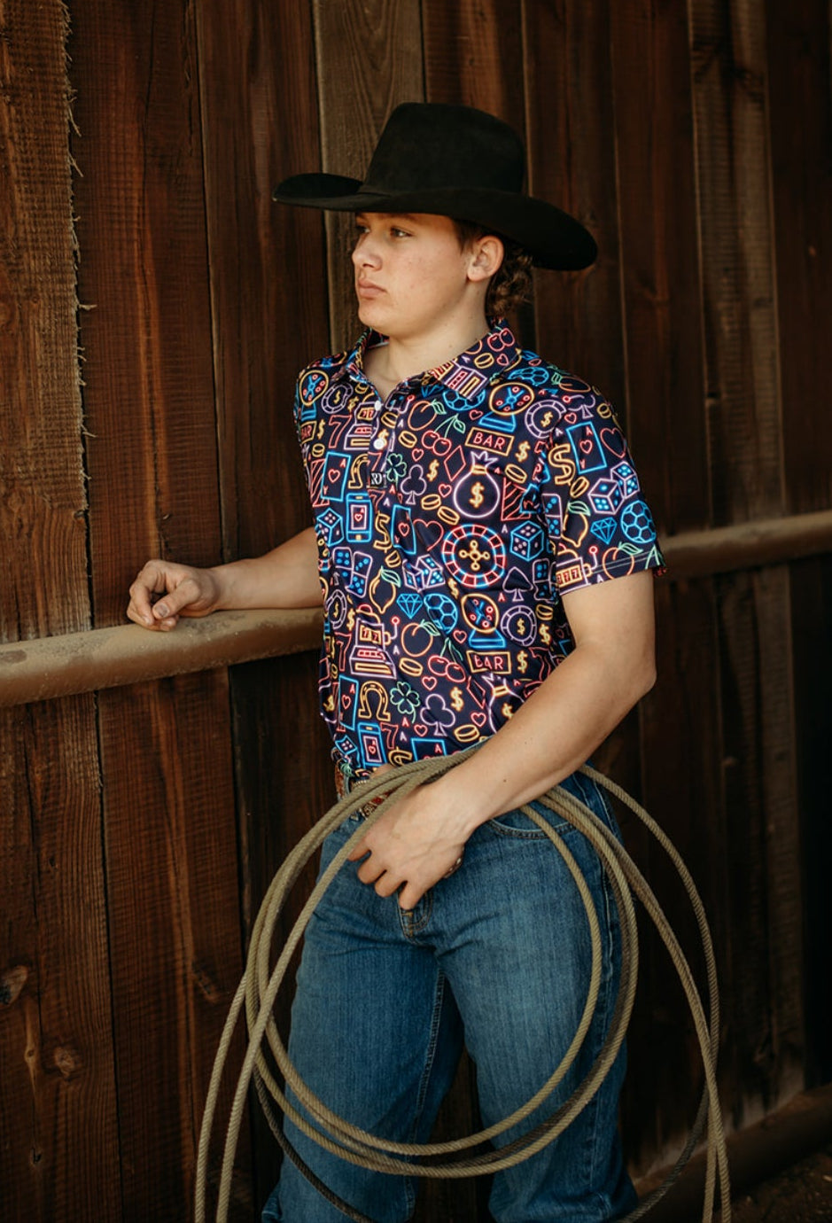 Neon Lights Men's Performance Polo