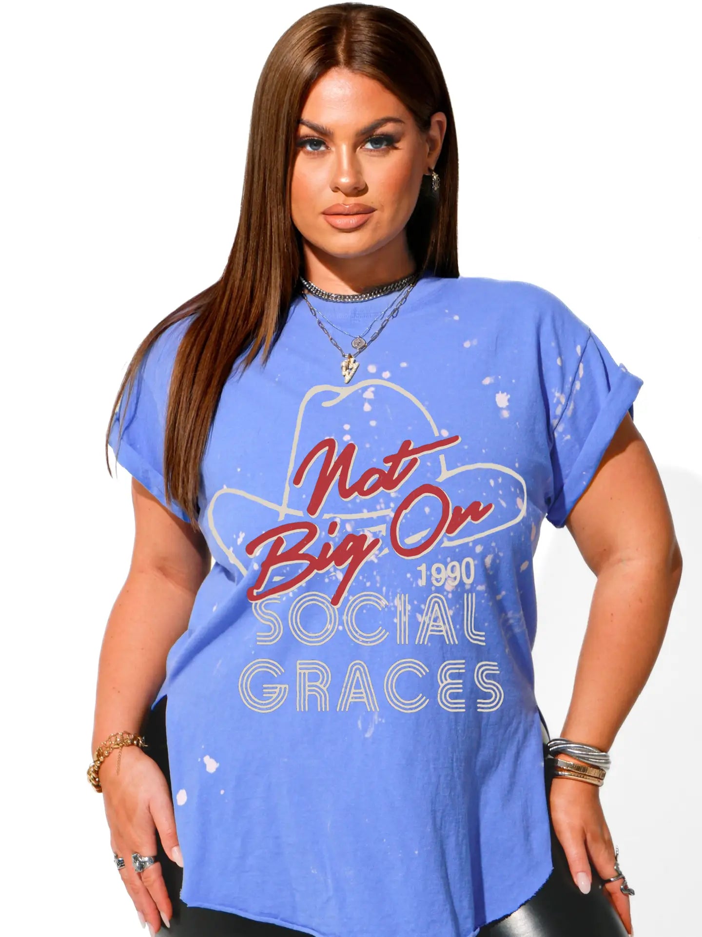 Not Big On Social Graces Side Slit | Tee — view 2