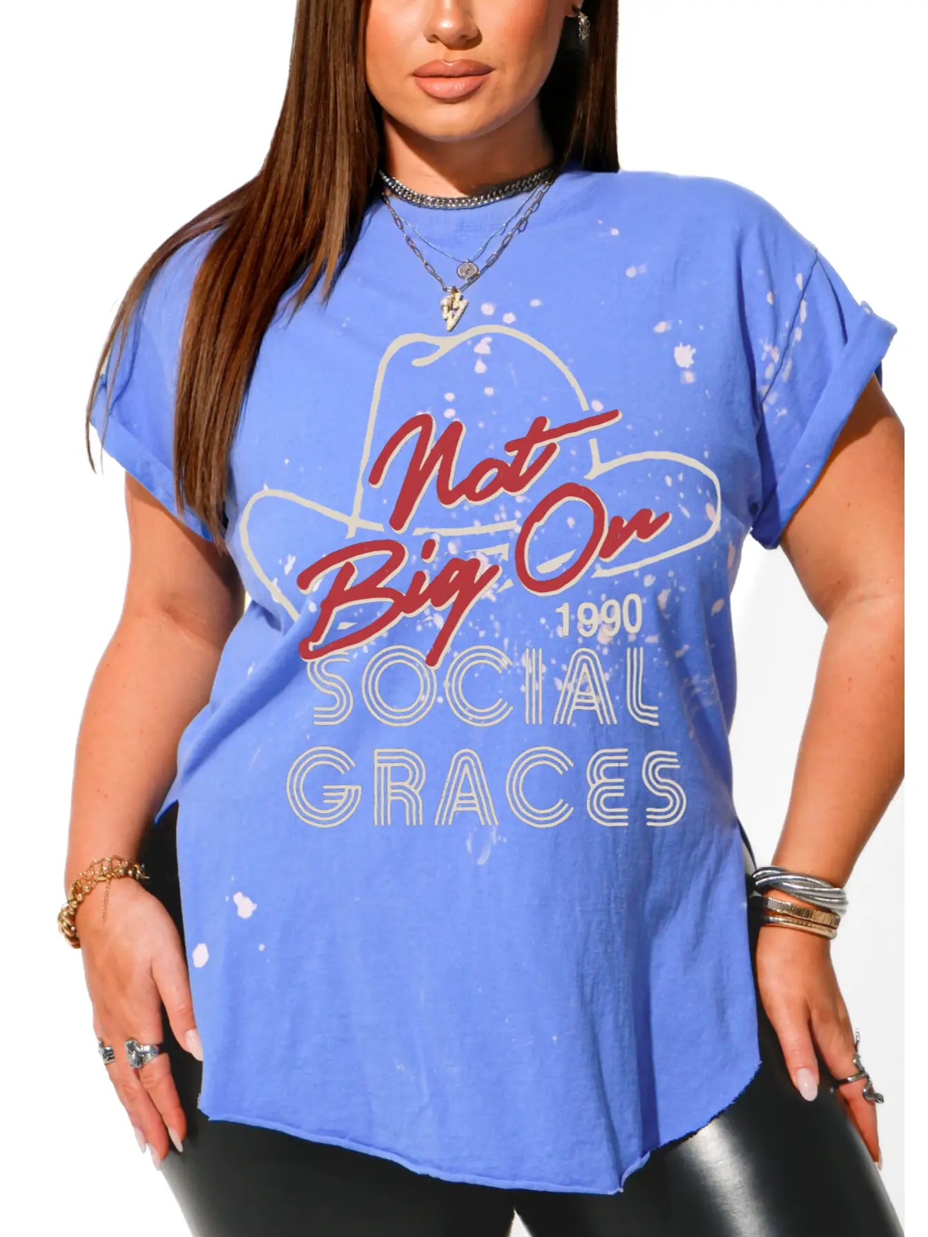 Not Big On Social Graces Side Slit | Tee — view 3