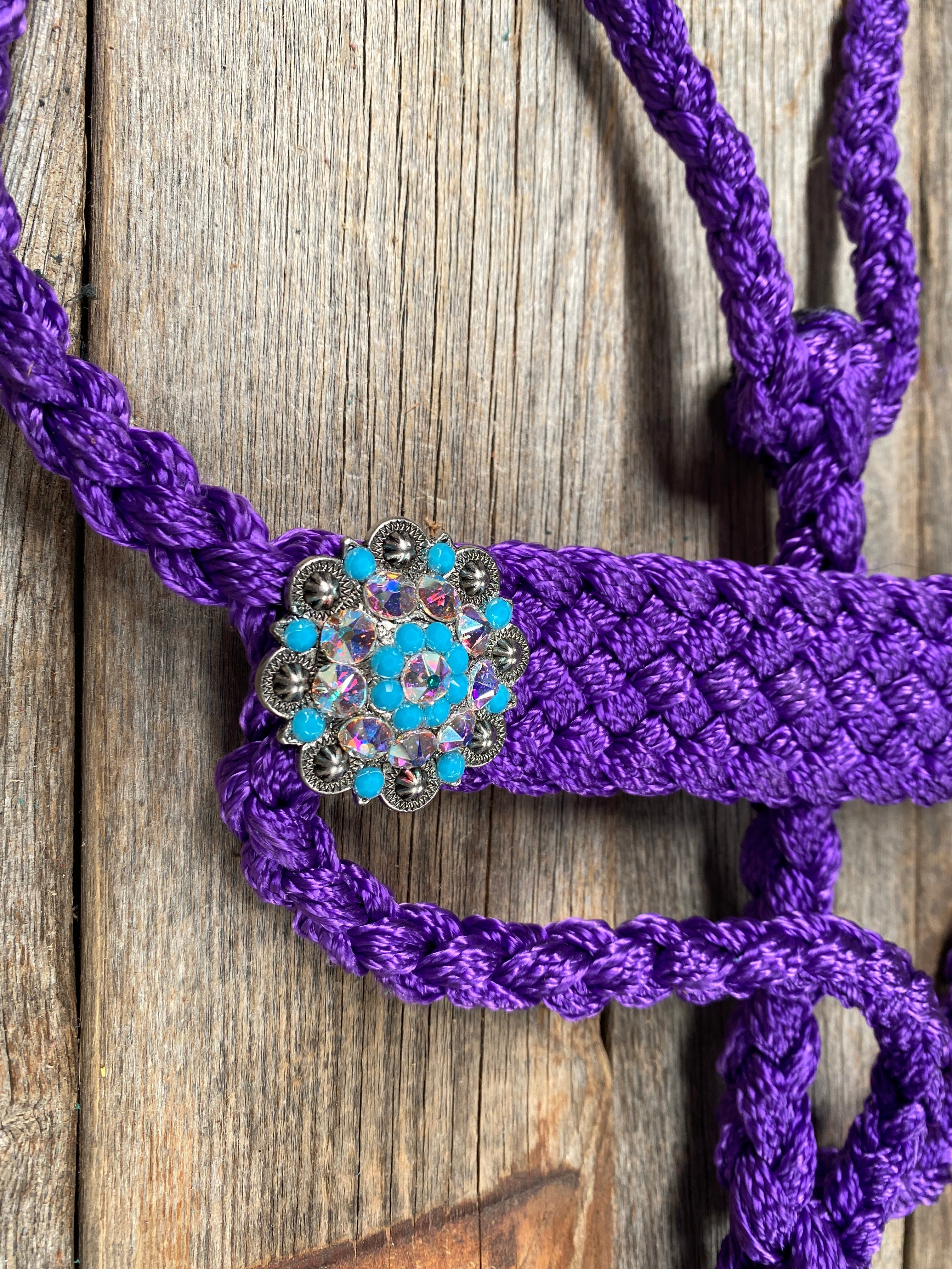 Purple Mule Tape Halter - Turquoise #MT107 — view 2