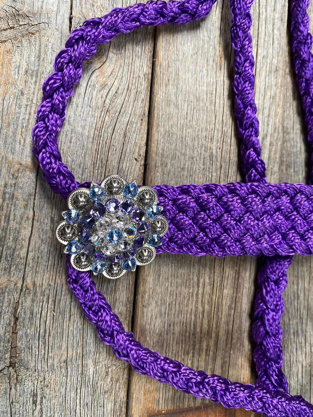 Purple Mule Tape Halter - Antique Silver #MT113 — view 2