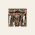 Whipstitch AB Browband/One Ear Tack Set with Wither Strap #BBBC458 on a warm cream background