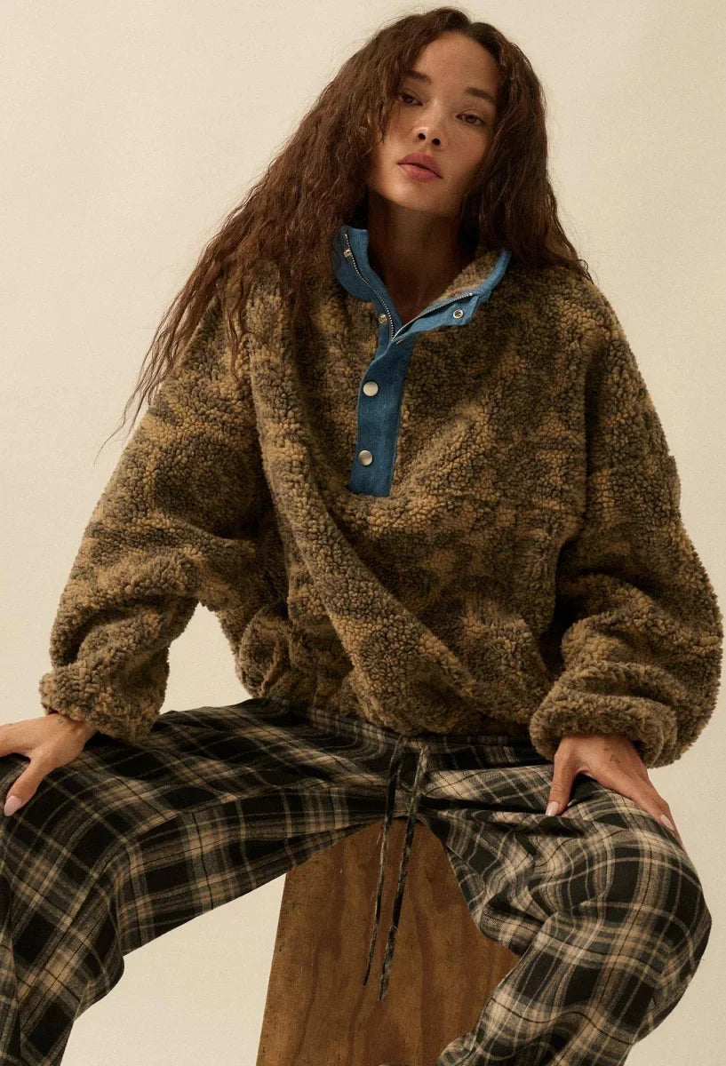 Paisley Sherpa Half Zip | Pullover
