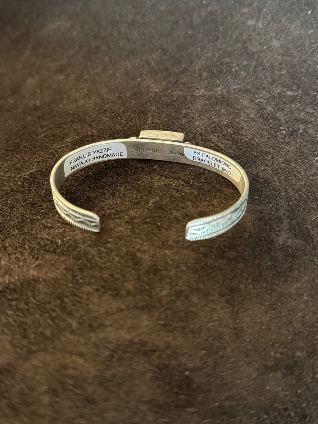 Palomino Turquoise Cuff Bracelet By Francis Yazzie — view 2