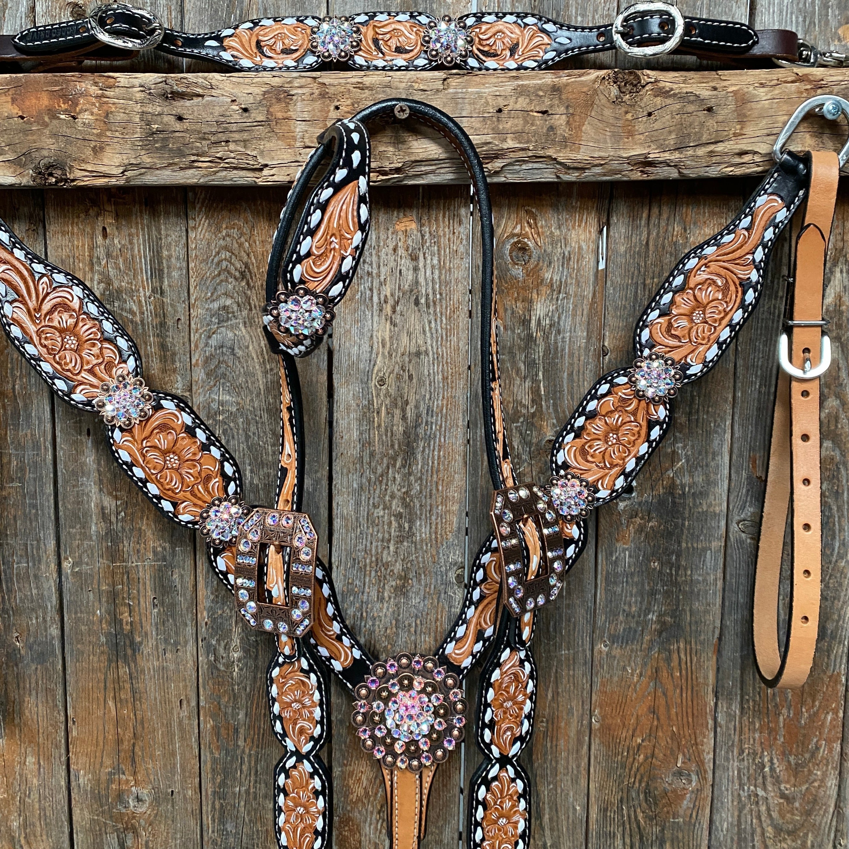 Classic AB Browband/One Ear Tack Set with Wither Strap #BBBC457 — view 2