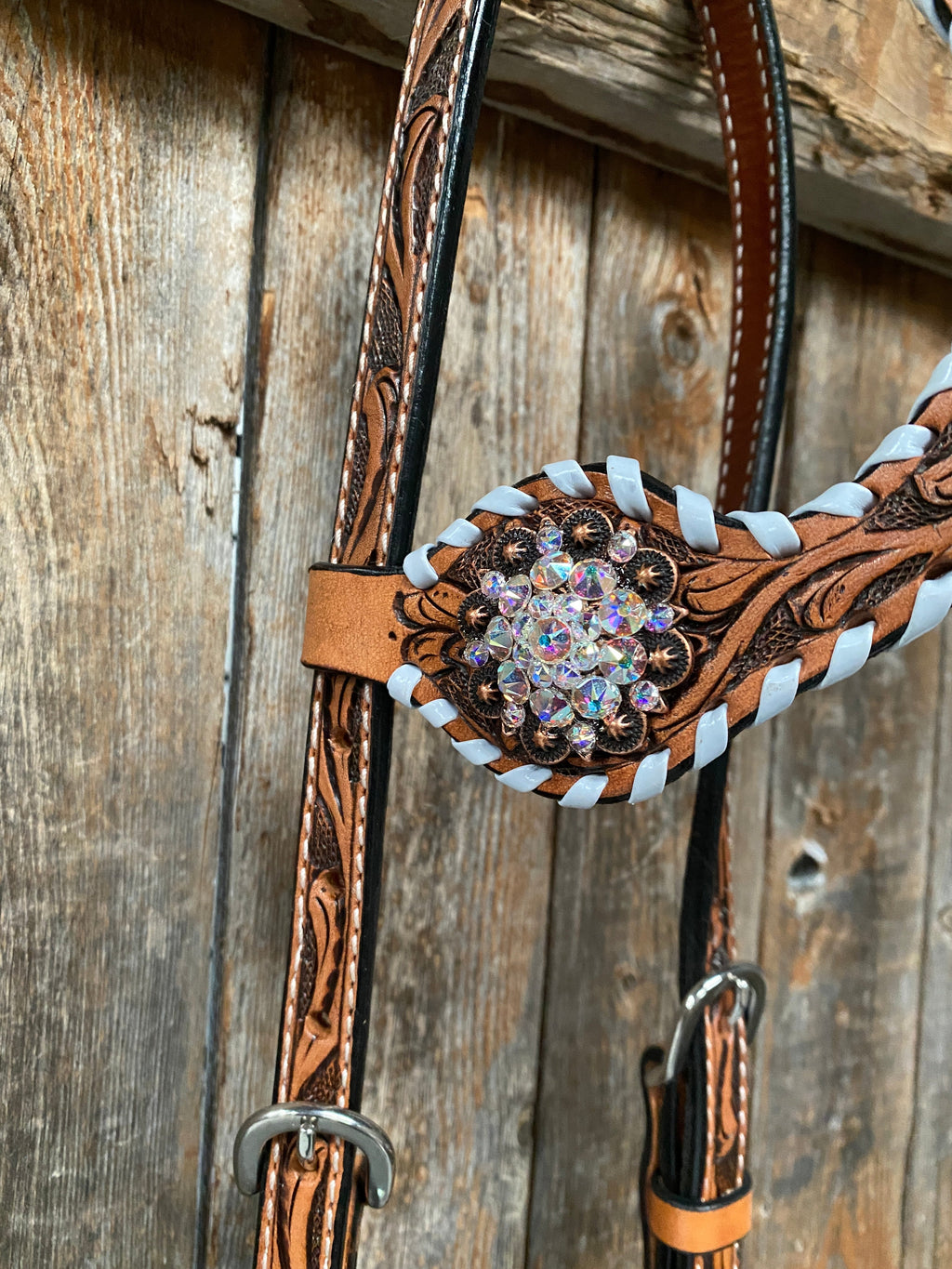 Whipstitch AB Browband/One Ear Tack Set with Wither Strap #BBBC458 — view 11