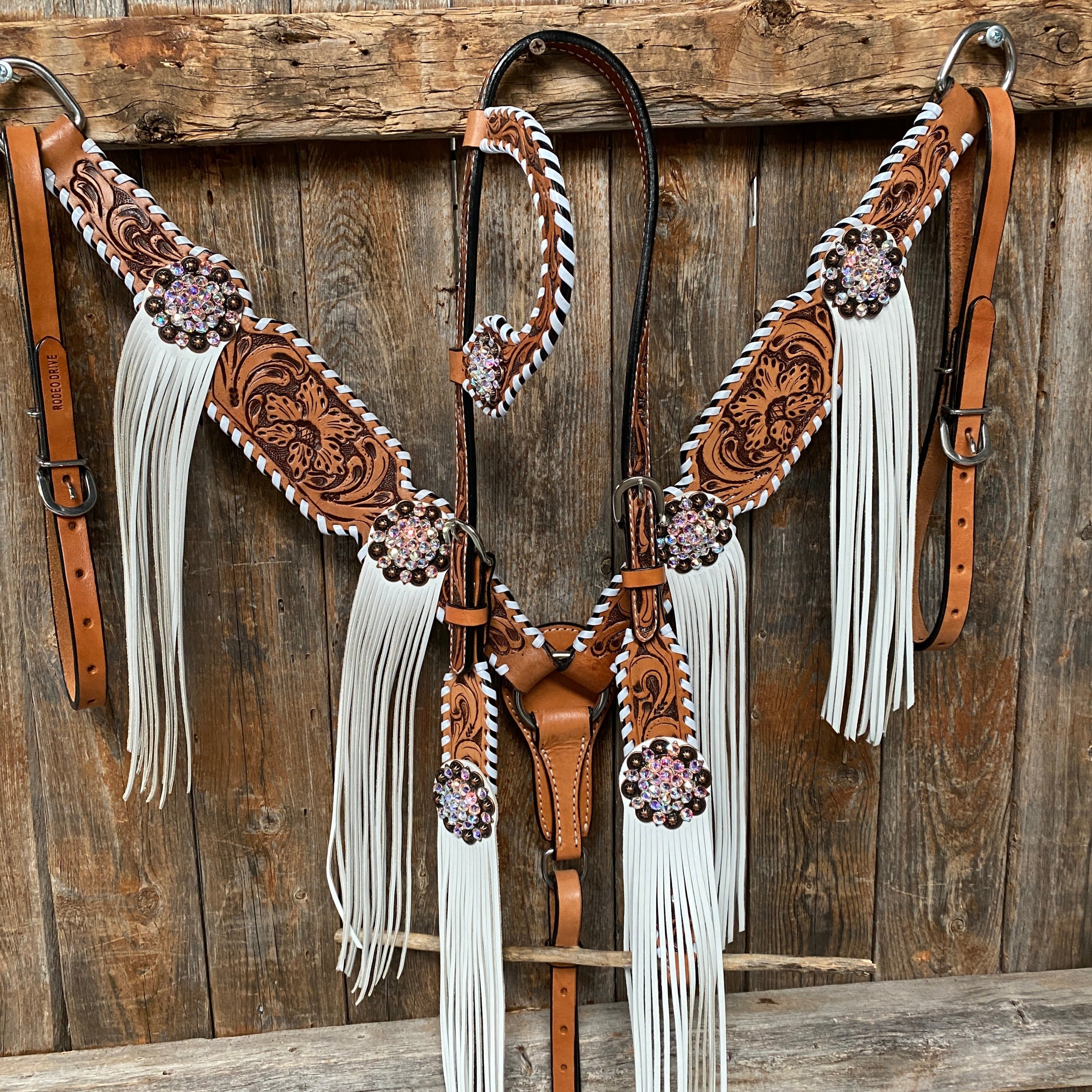 Whipstitch AB Browband/One Ear Tack Set with Wither Strap #BBBC458 — view 4