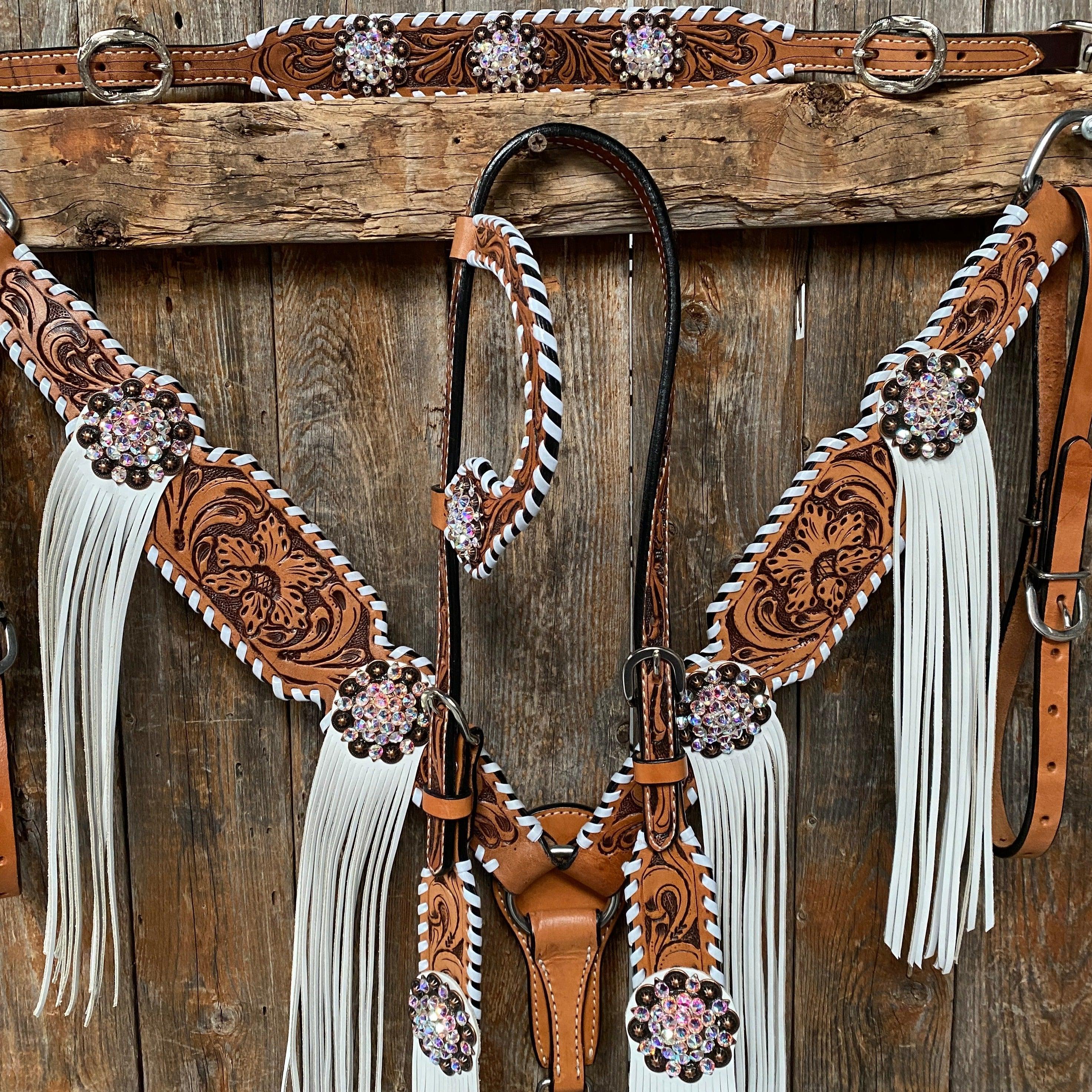 Whipstitch AB Browband/One Ear Tack Set with Wither Strap #BBBC458 — view 2