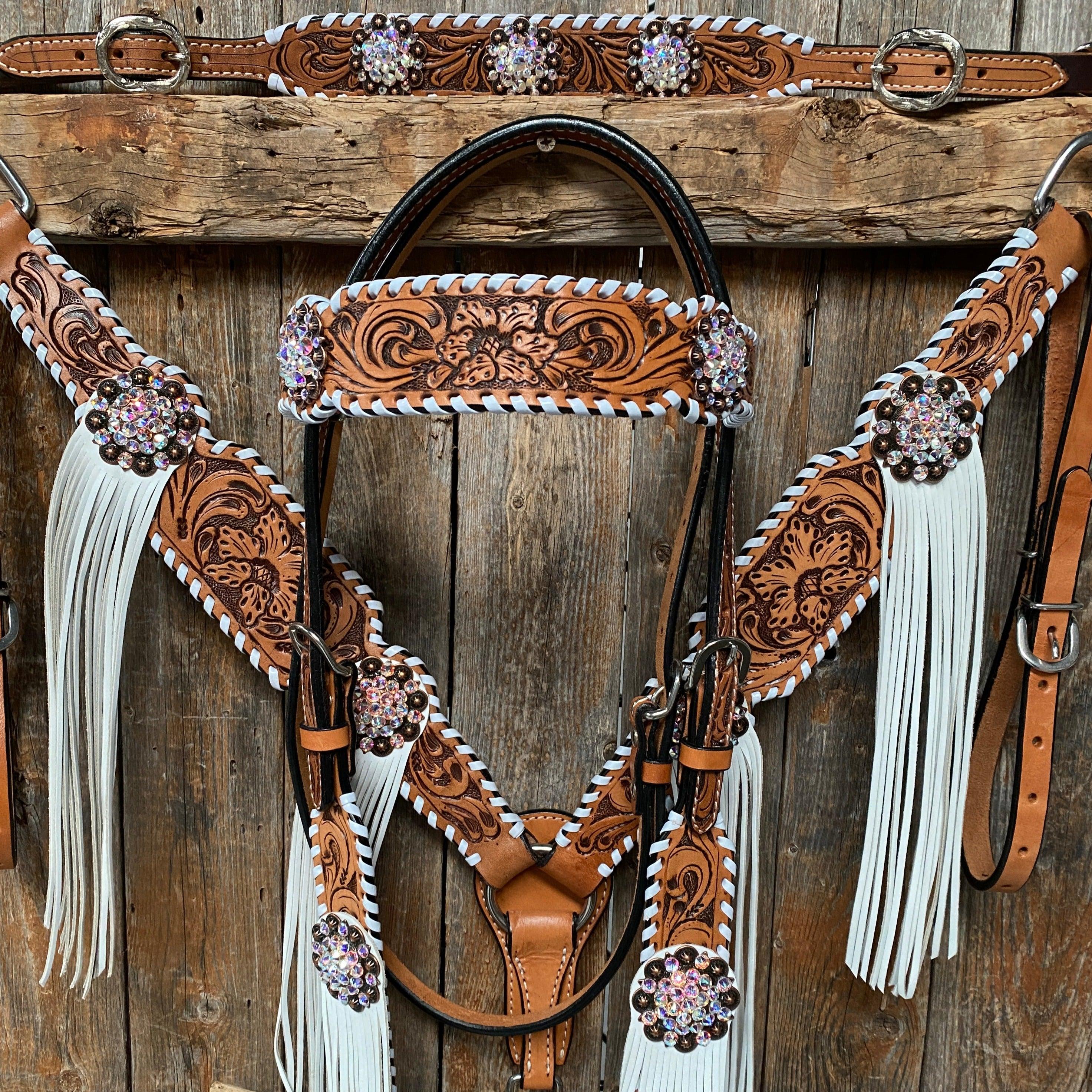 Whipstitch AB Browband/One Ear Tack Set with Wither Strap #BBBC458