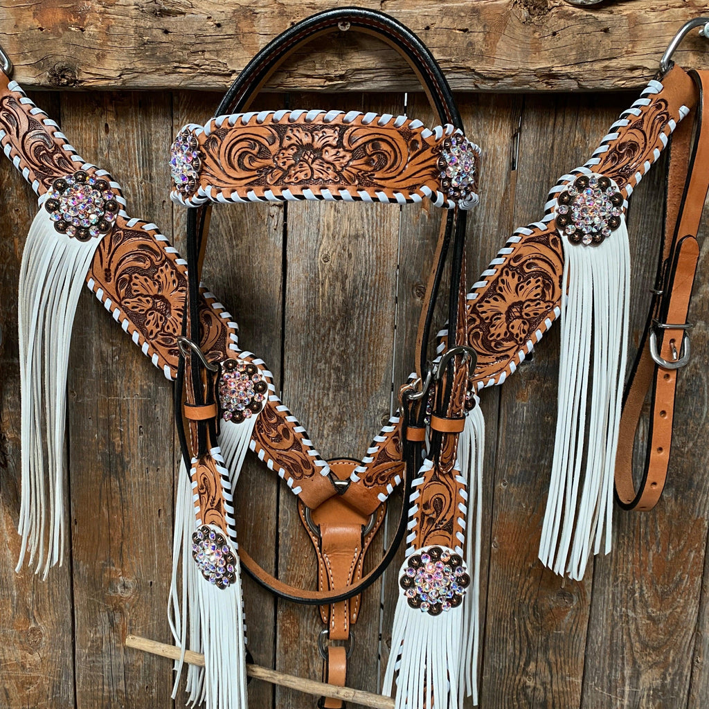 Whipstitch AB Browband/One Ear Tack Set with Wither Strap #BBBC458 — view 3