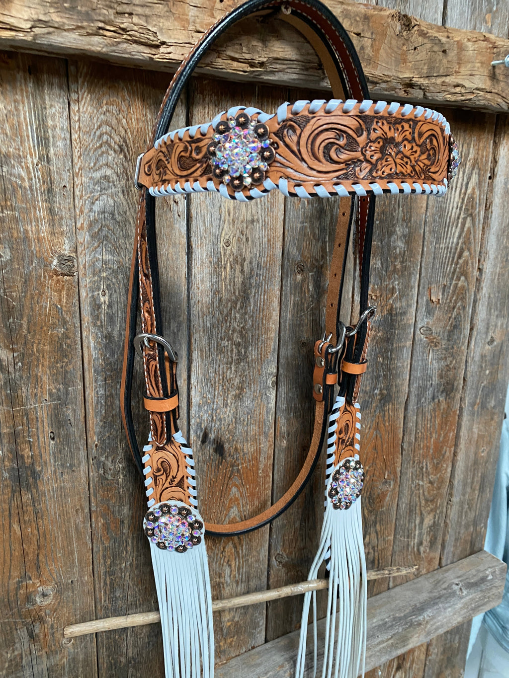 Whipstitch AB Browband/One Ear Tack Set with Wither Strap #BBBC458 — view 8