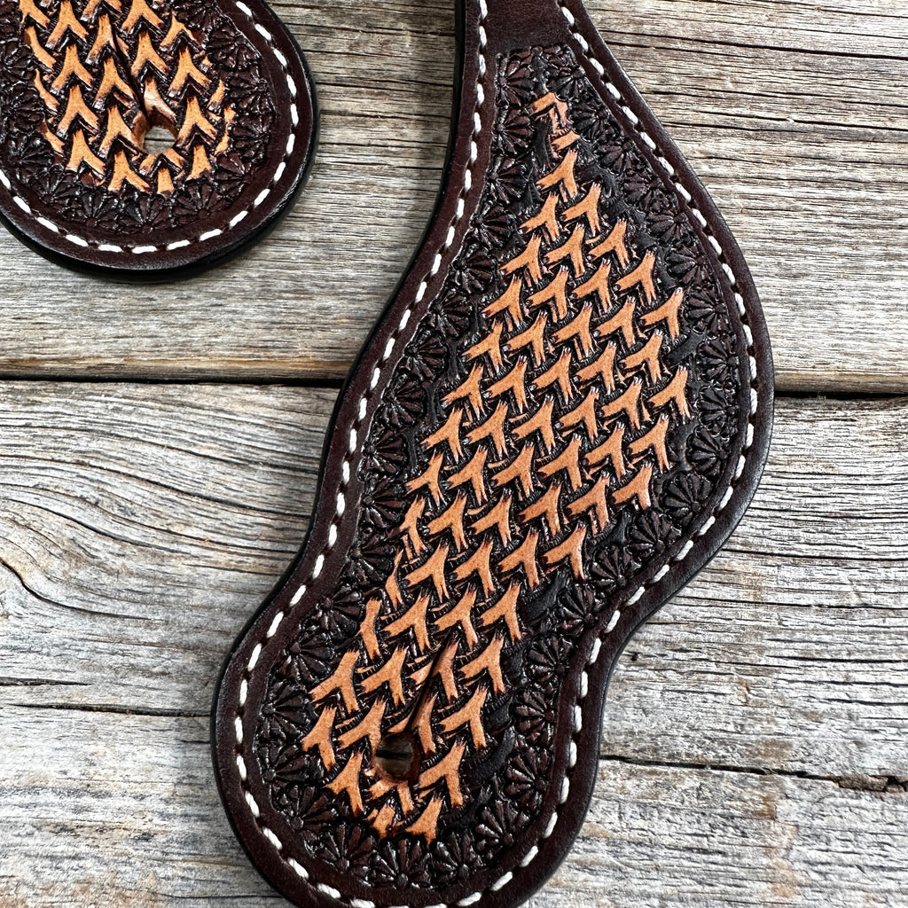 Foxtail Tooled Spur Straps — view 2