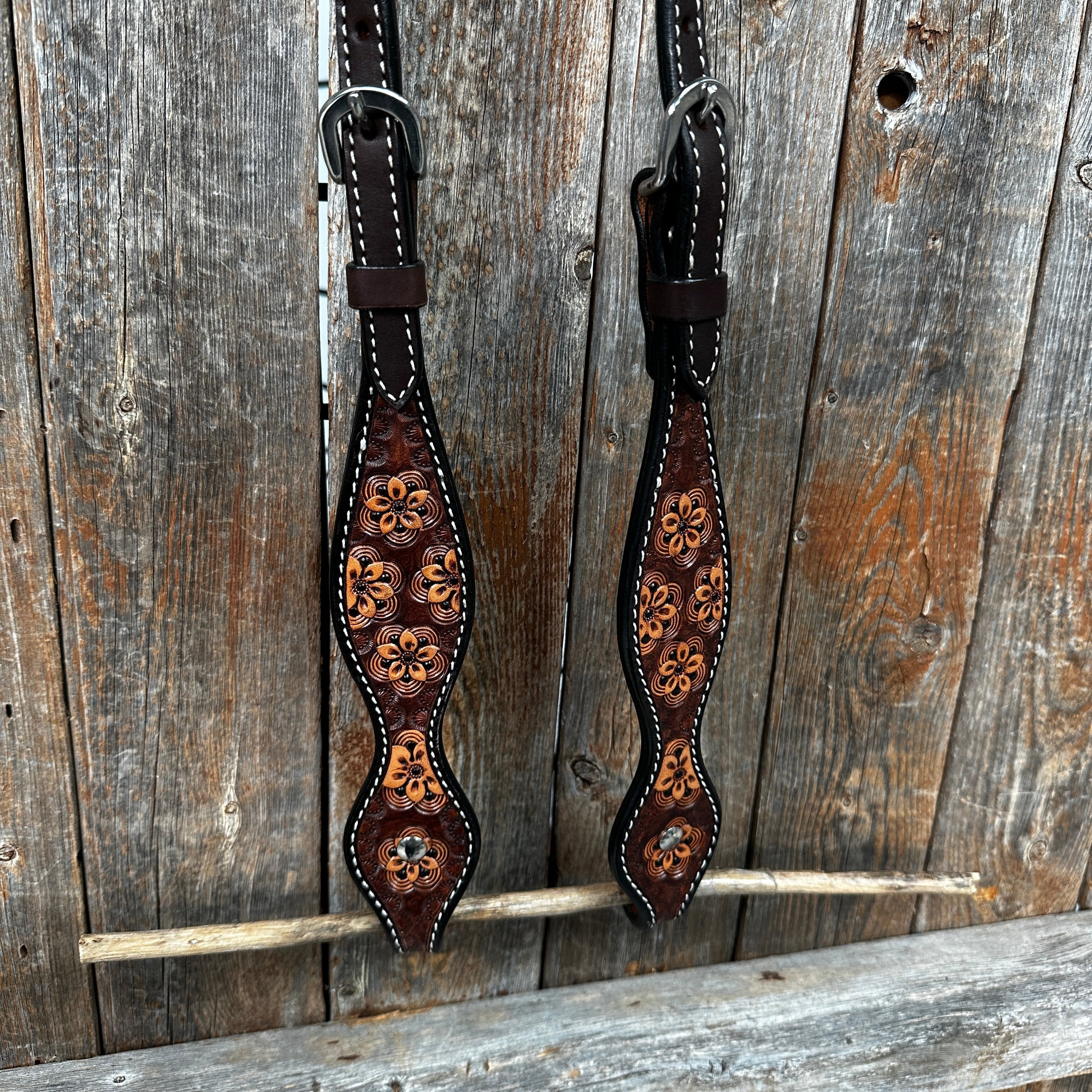 Flower Power One Ear Headstall / Bridle #24334 — view 2