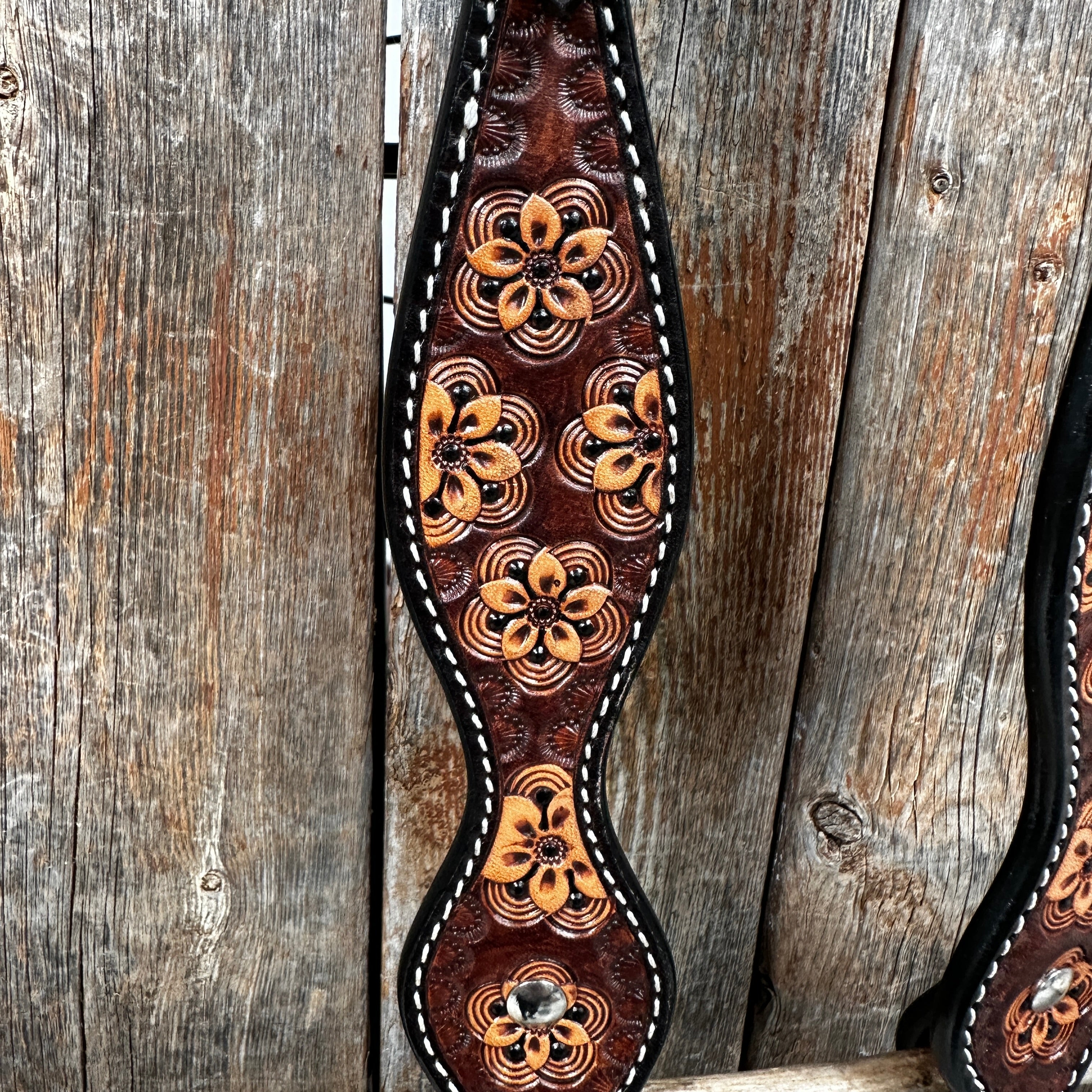 Flower Power One Ear Headstall / Bridle #24334 — view 3