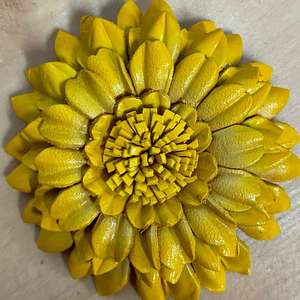 Hand Painted Leather Flowers - Daisies — view 6