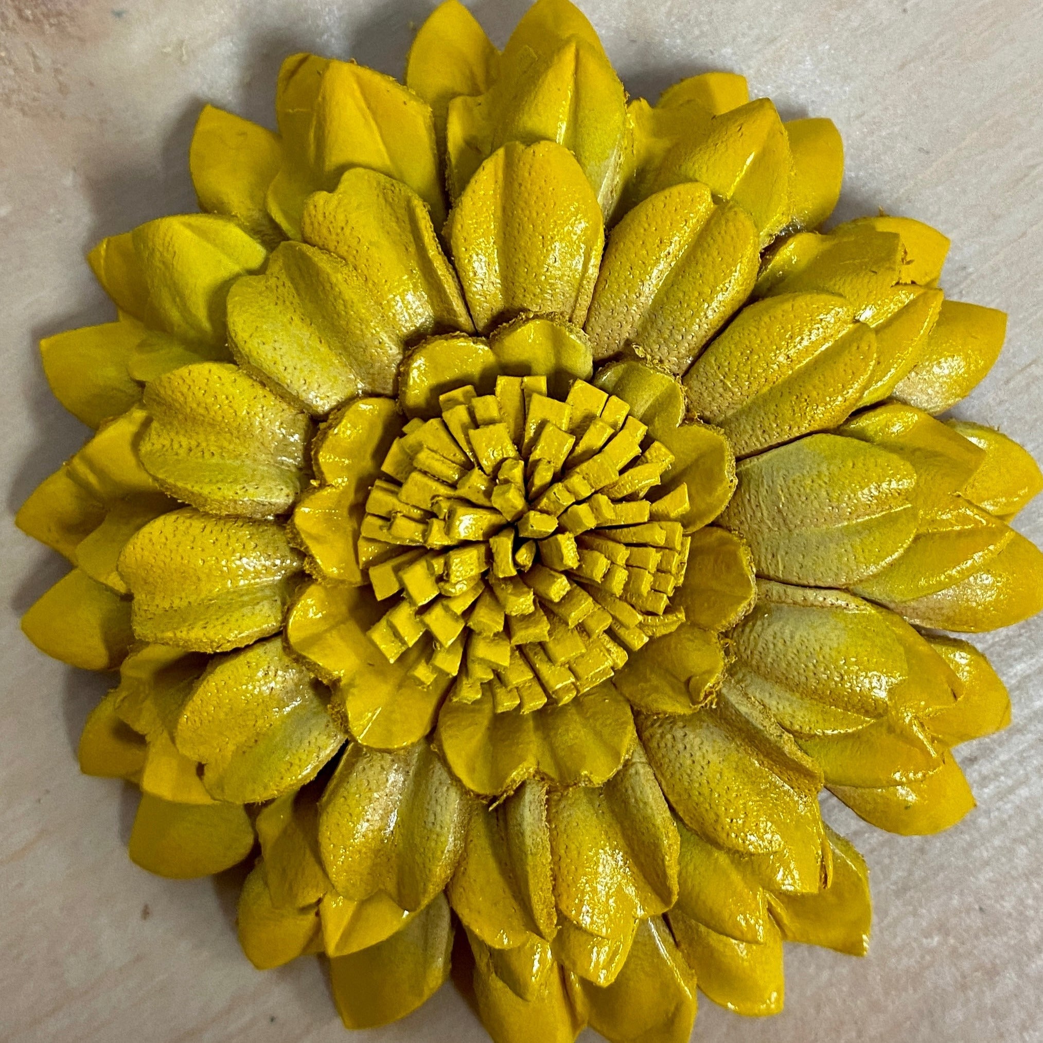 Hand Painted Leather Flowers - Daisies — view 6