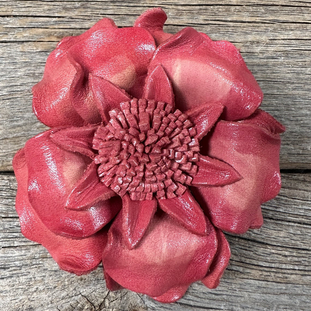 Hand Painted Leather Flowers - Gardenias — view 4