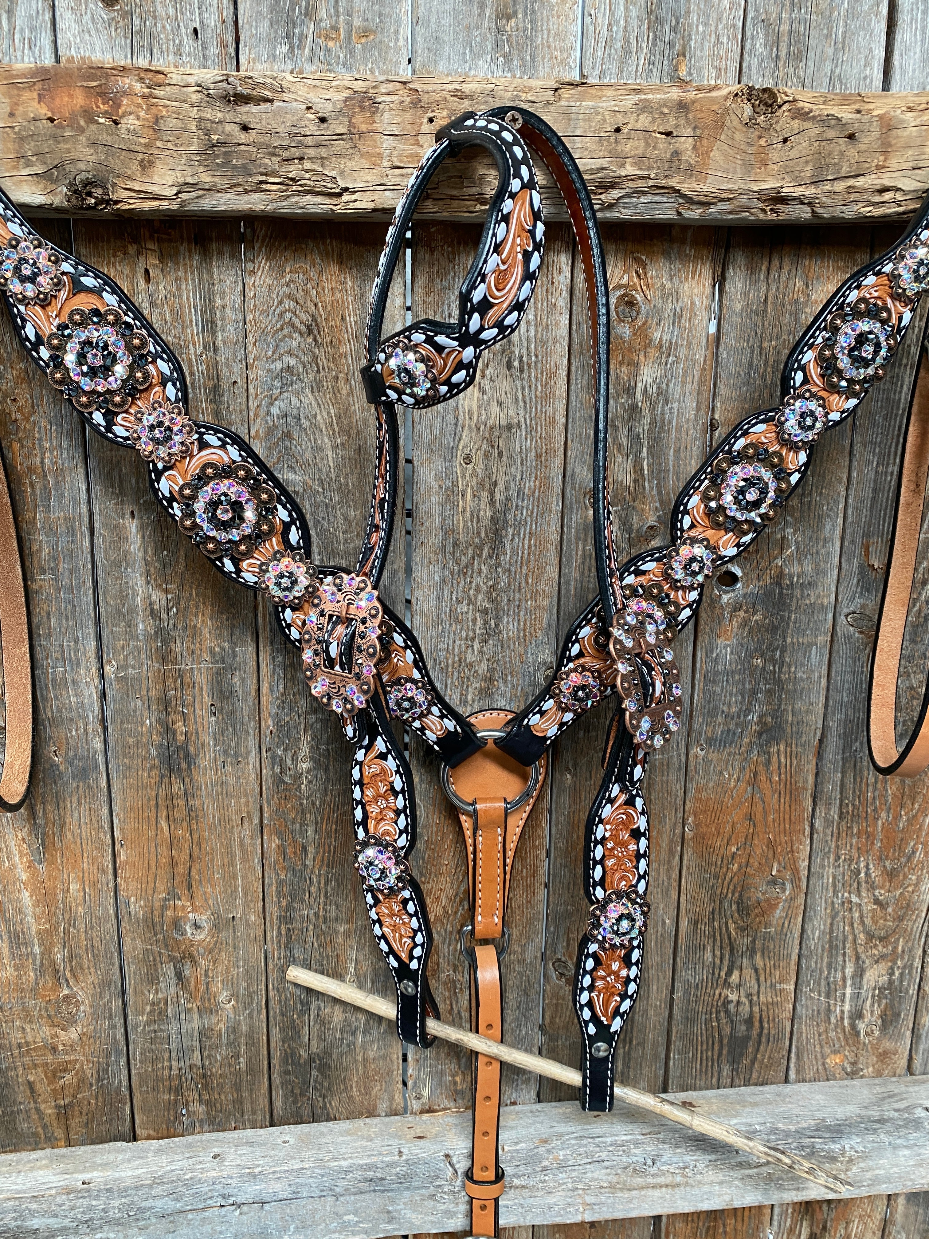 Browband/One Ear & Breastcollar Set #BBBC413 — view 2