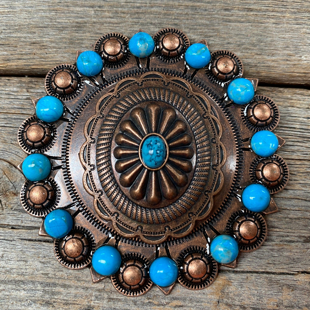 Copper Turquoise Oval Berry Jacket #BJW179L