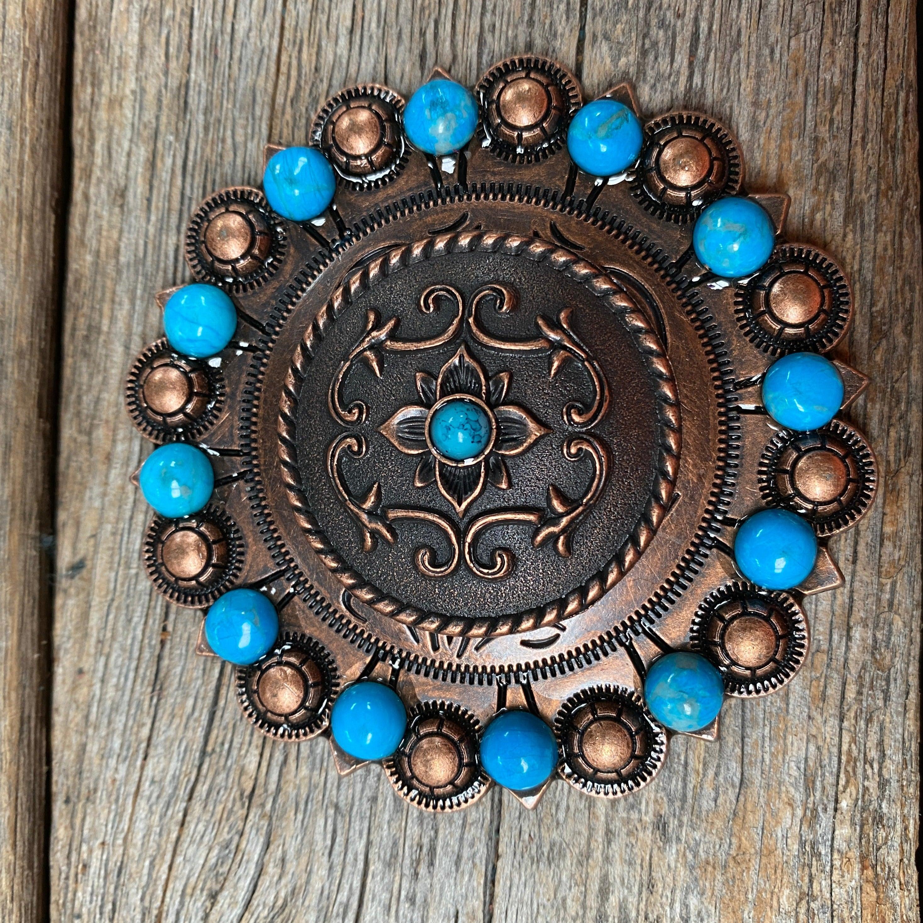 Copper Turquoise Concho Berry Jacket #BJW180L