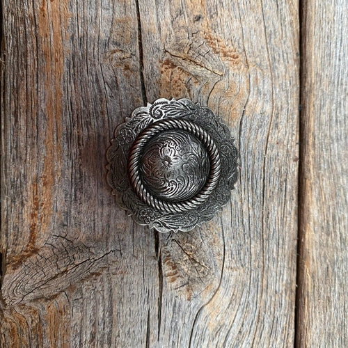 Antique Silver Round Concho 1.5" W102L