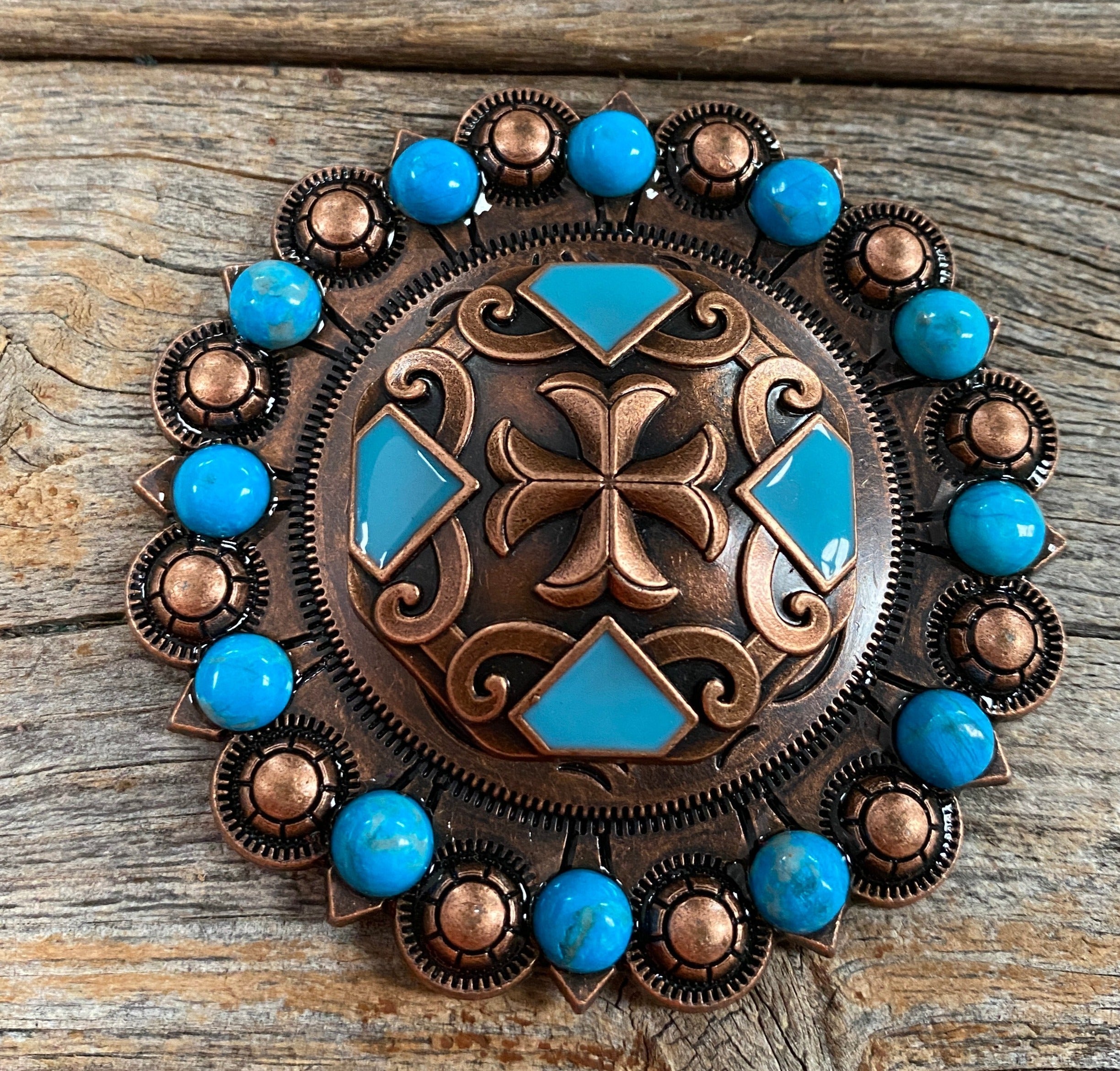 Copper Turquoise Concho Berry Jacket #BJW104L
