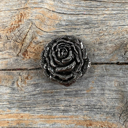 Antique Silver Rose Concho 1.5" W108AL