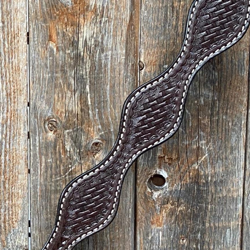 Basketweave Scalloped Dark Oil Breastcollar — view 2