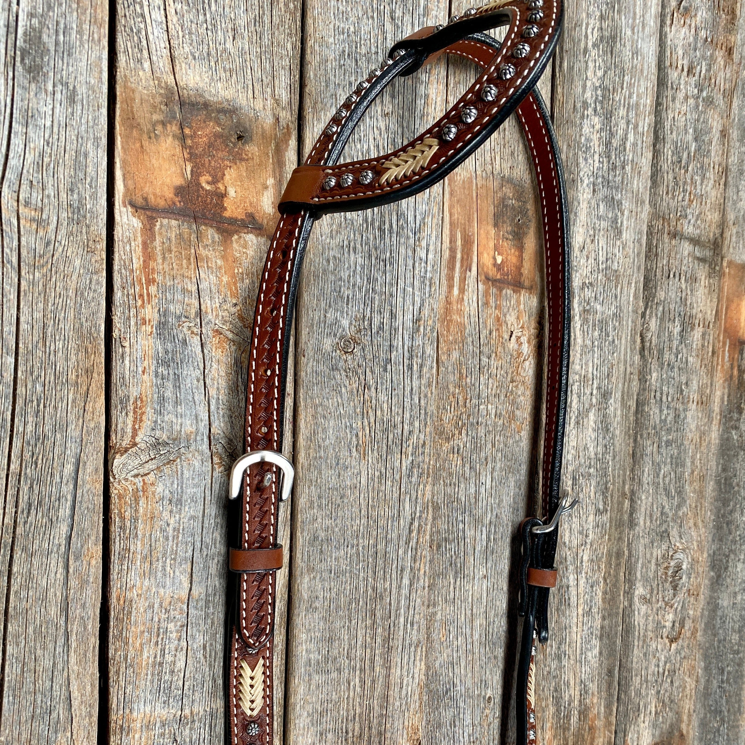 Rawhide One Ear/ Breastcollar Tack Set — view 6
