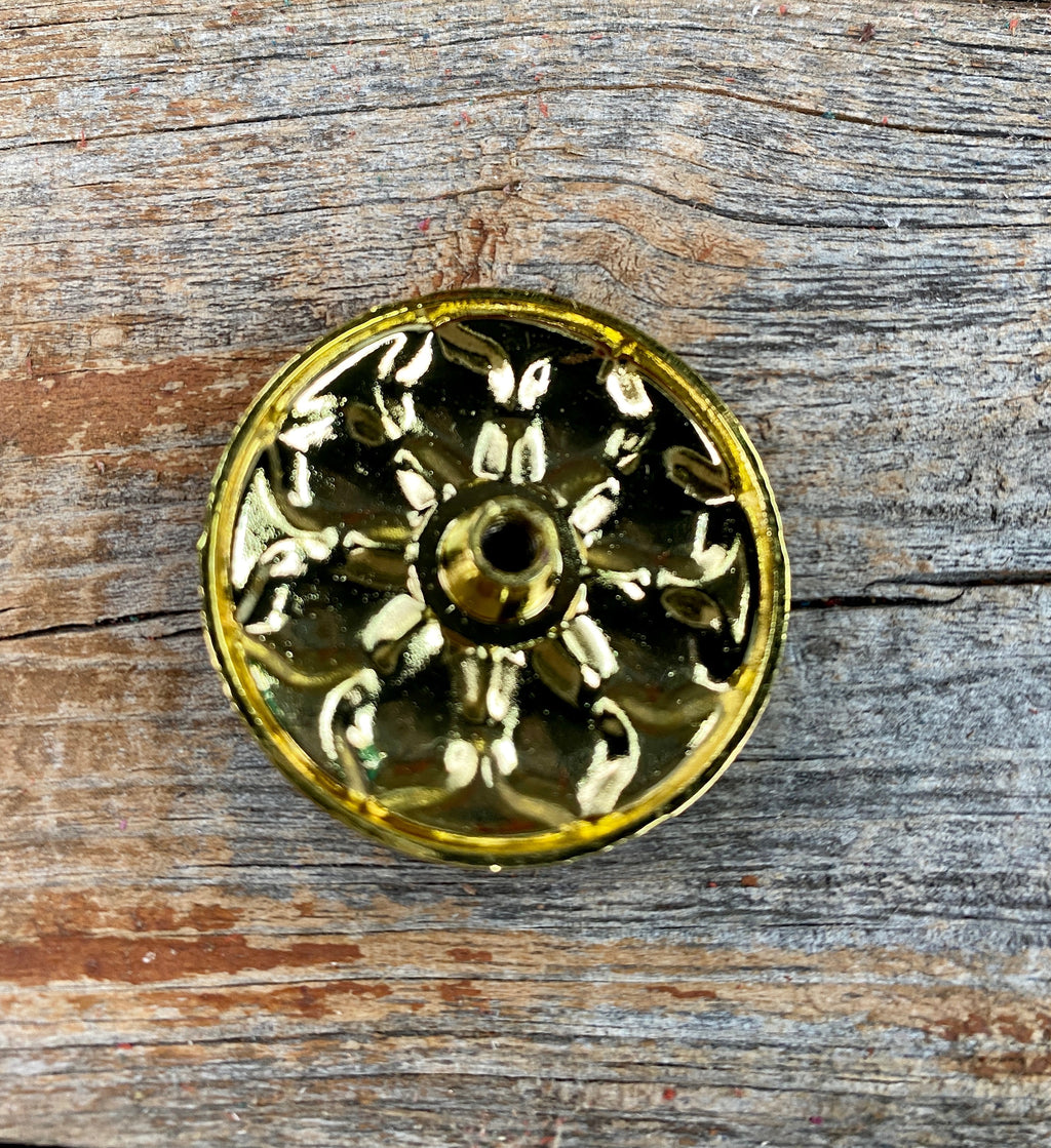 Black & Gold Sunflower Concho 1” W125S — view 2