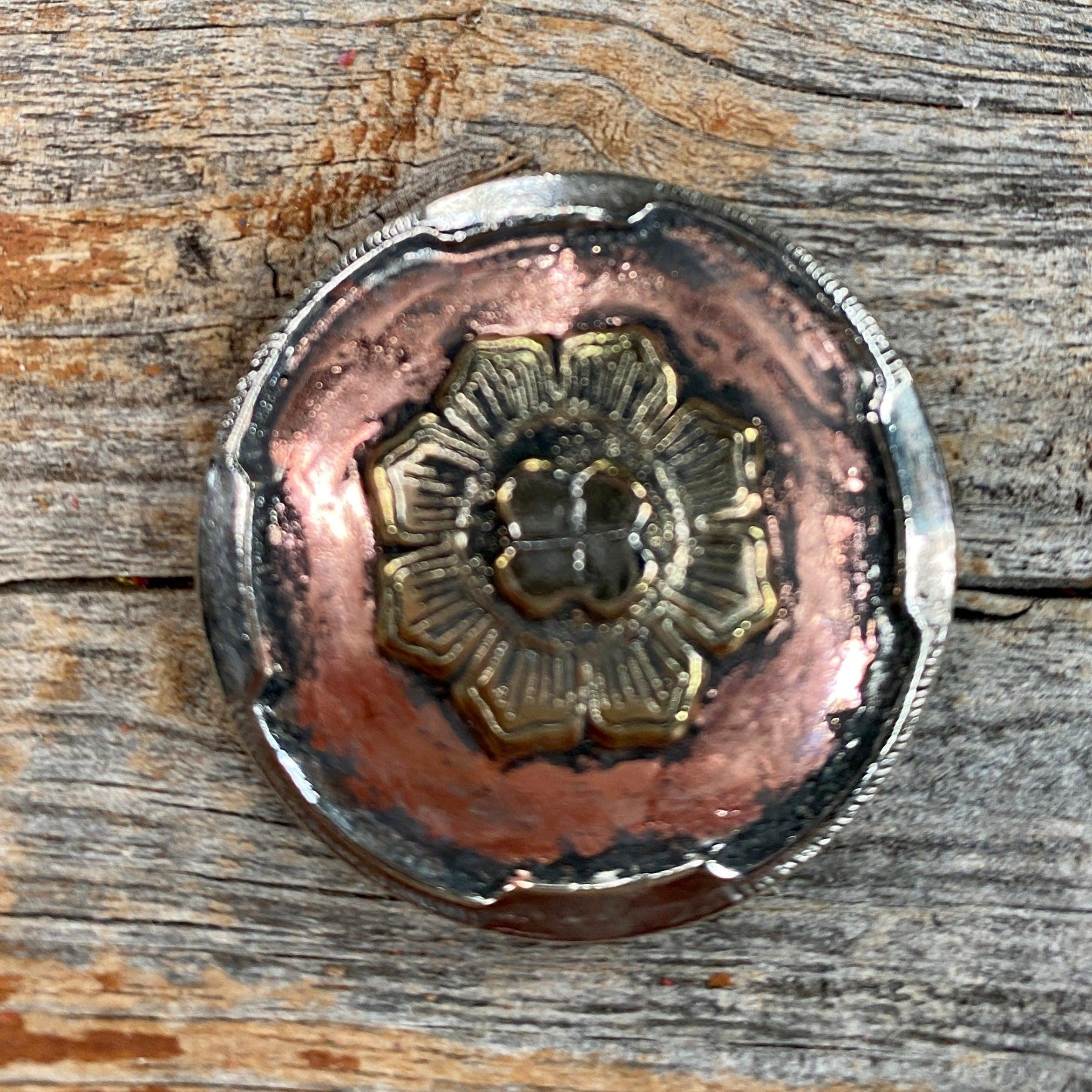 Copper & Gold Flower 1.5" #W192L