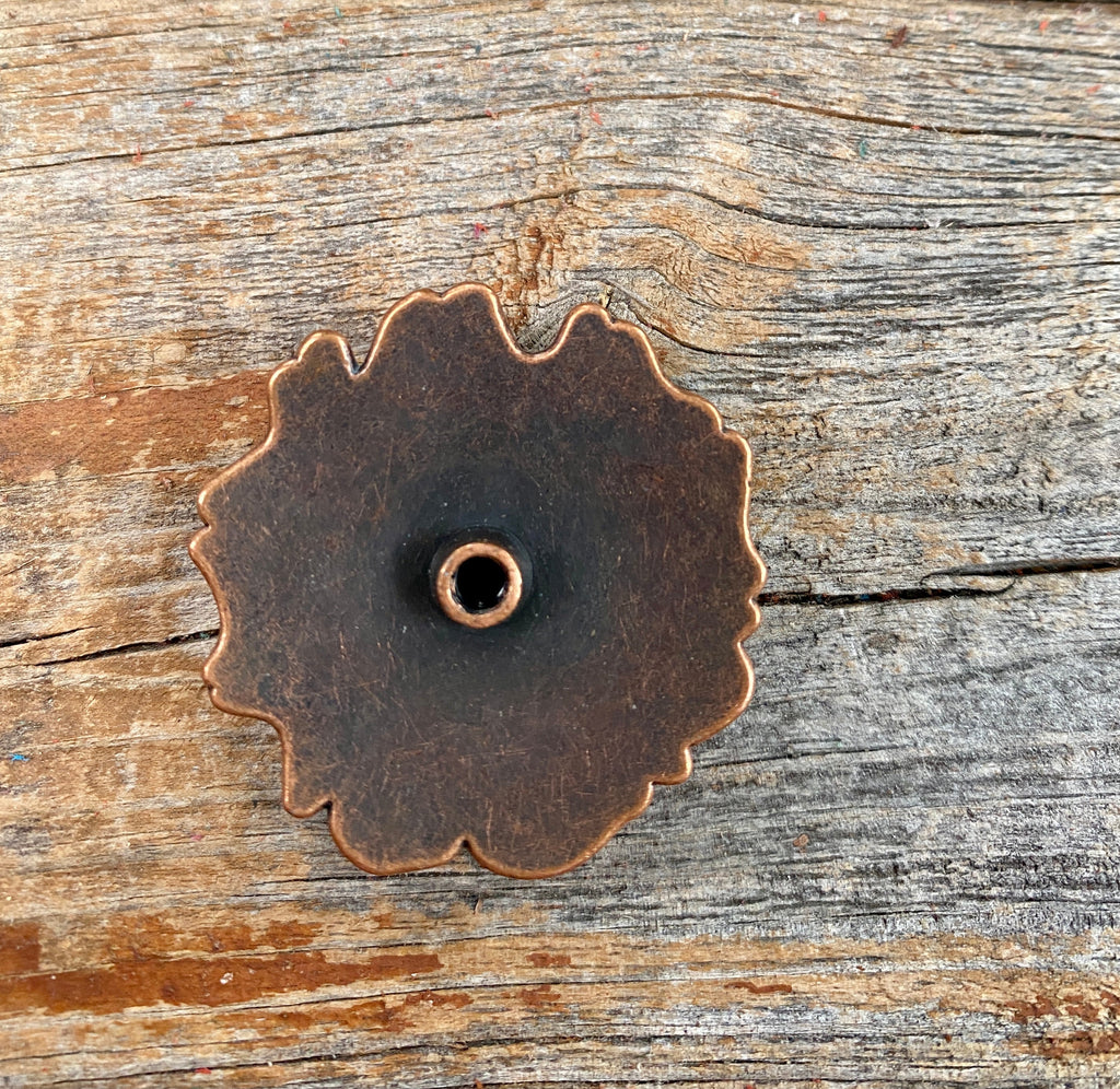 Copper Turquoise Round Concho 1.5" W128L — view 2