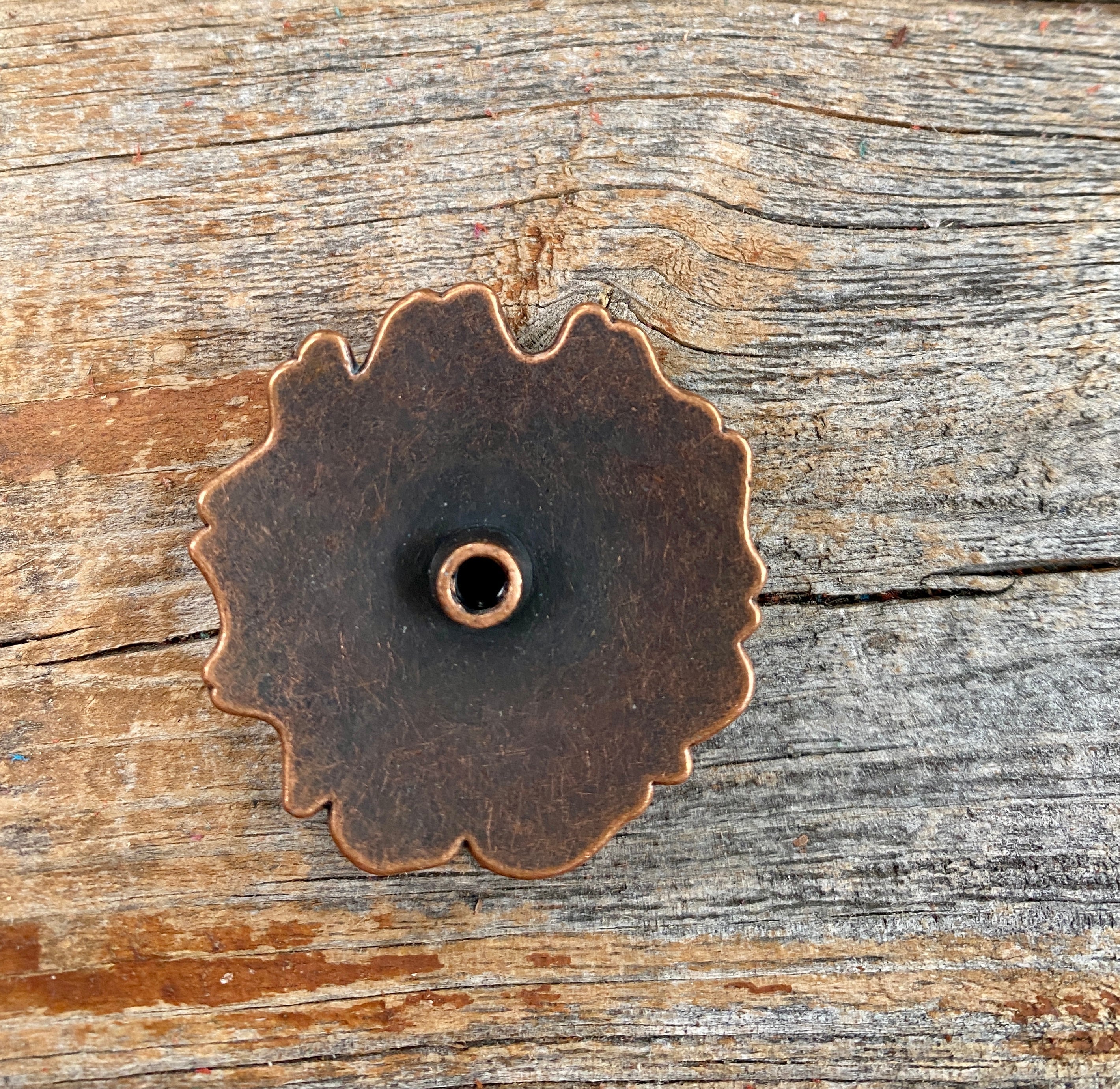 Copper Turquoise Round Concho 1.5" W128L — view 2