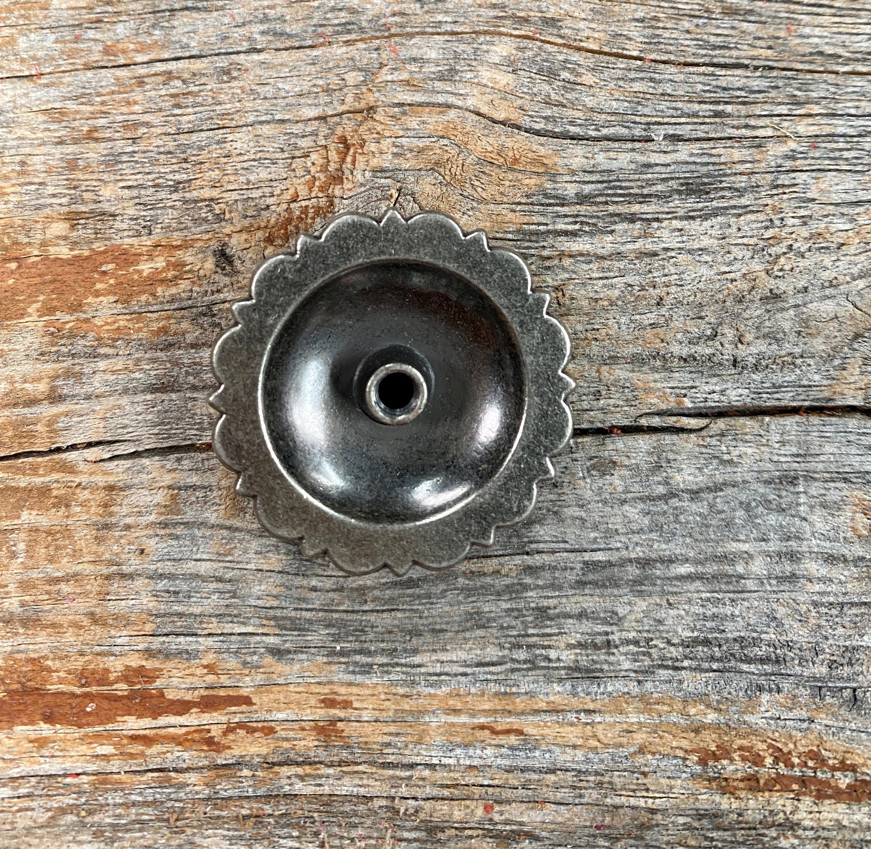 Antique Silver Star Concho 1.25" W174L — view 2