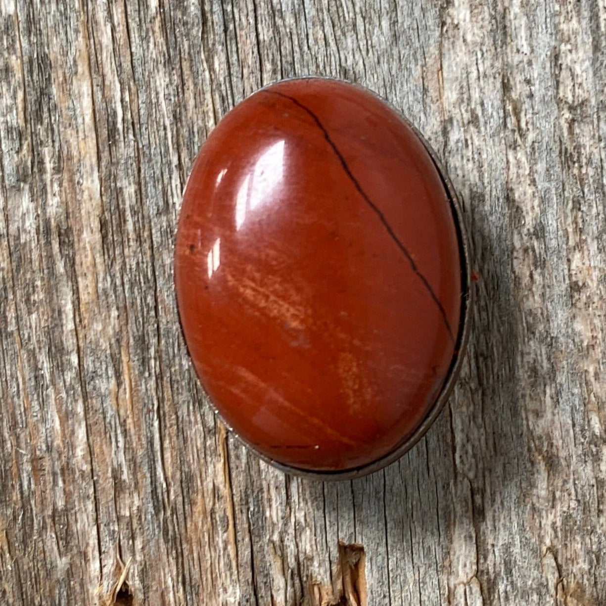 1" Oval Cabochon Stone Concho - Turquoise, Fuchsia, Rust, Blue, Sage, Lapis, White, Green — view 7