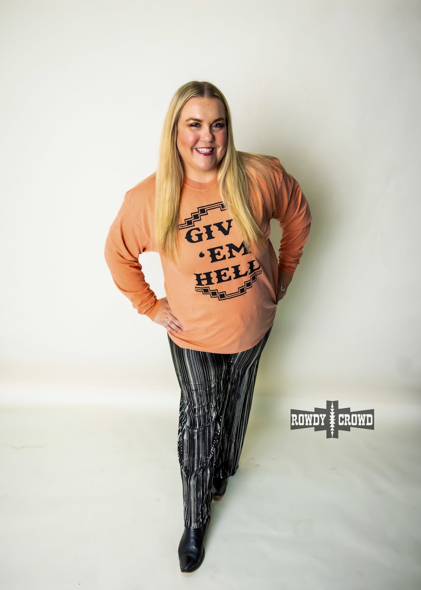 DS Give 'Em Hell Long Sleeve Tee by Rowdy Crowd Clothing - product image 2