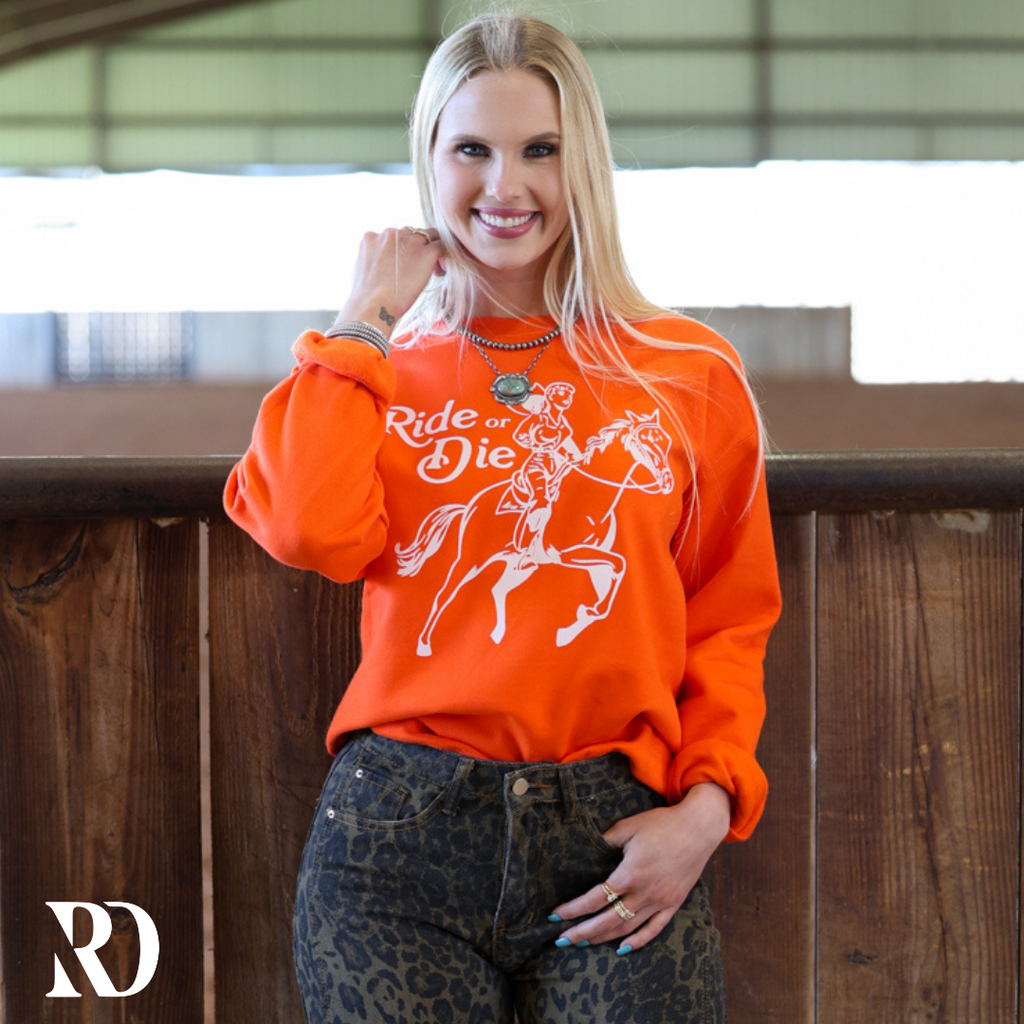 Ride Or Die Cowgirl | Crewneck — view 2