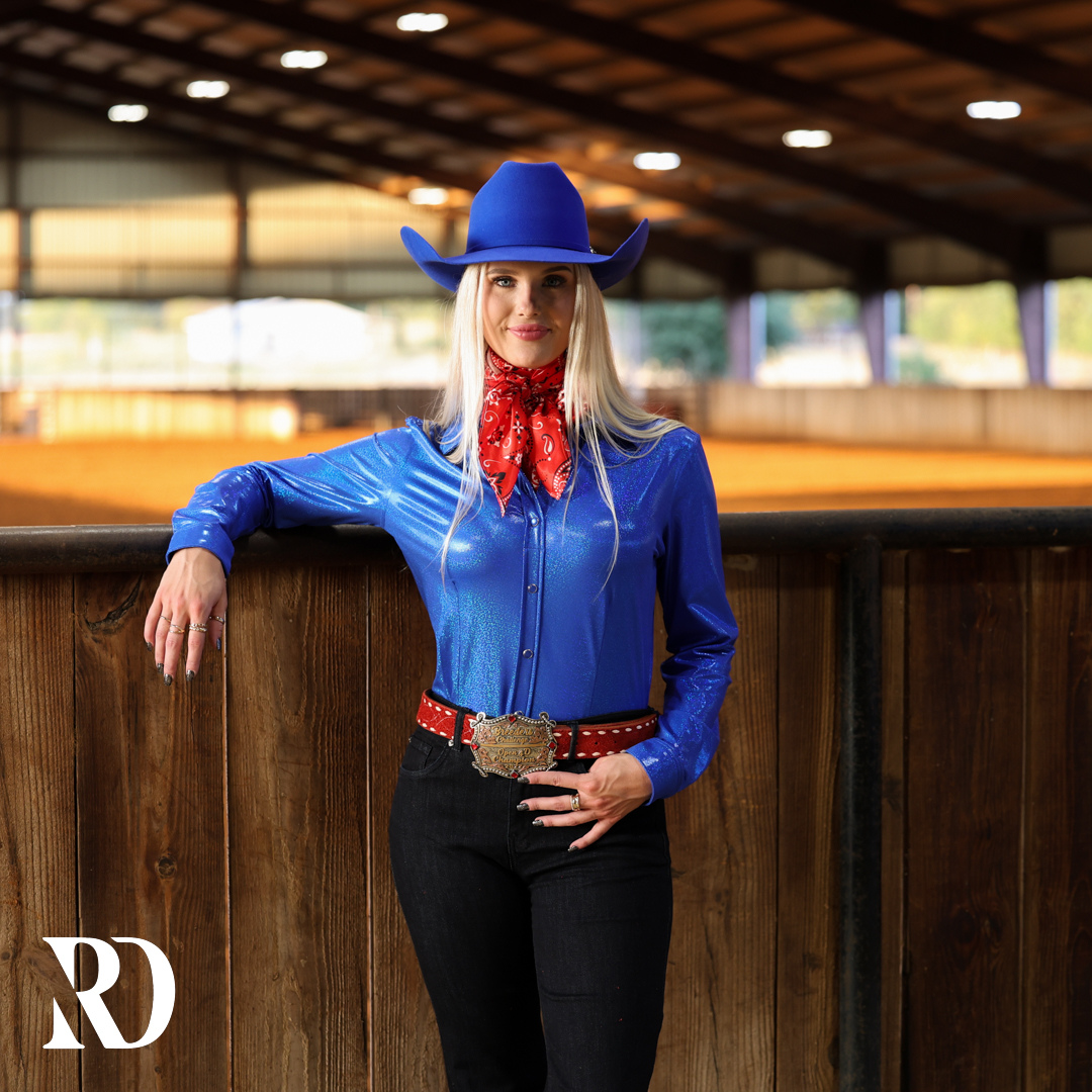 Royal Sparkle Performance Rodeo Shirt