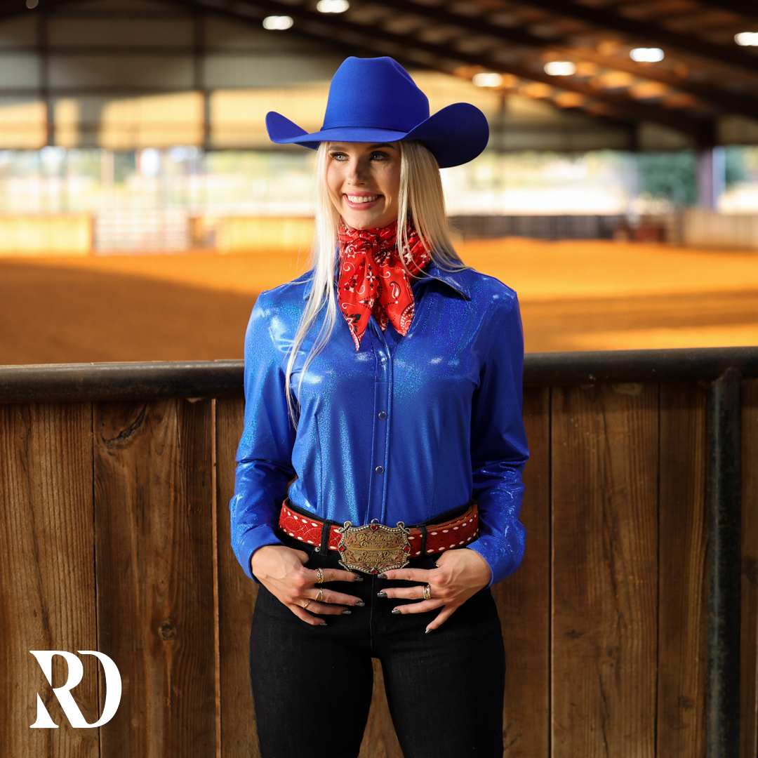 Royal Sparkle Performance Rodeo Shirt — view 2