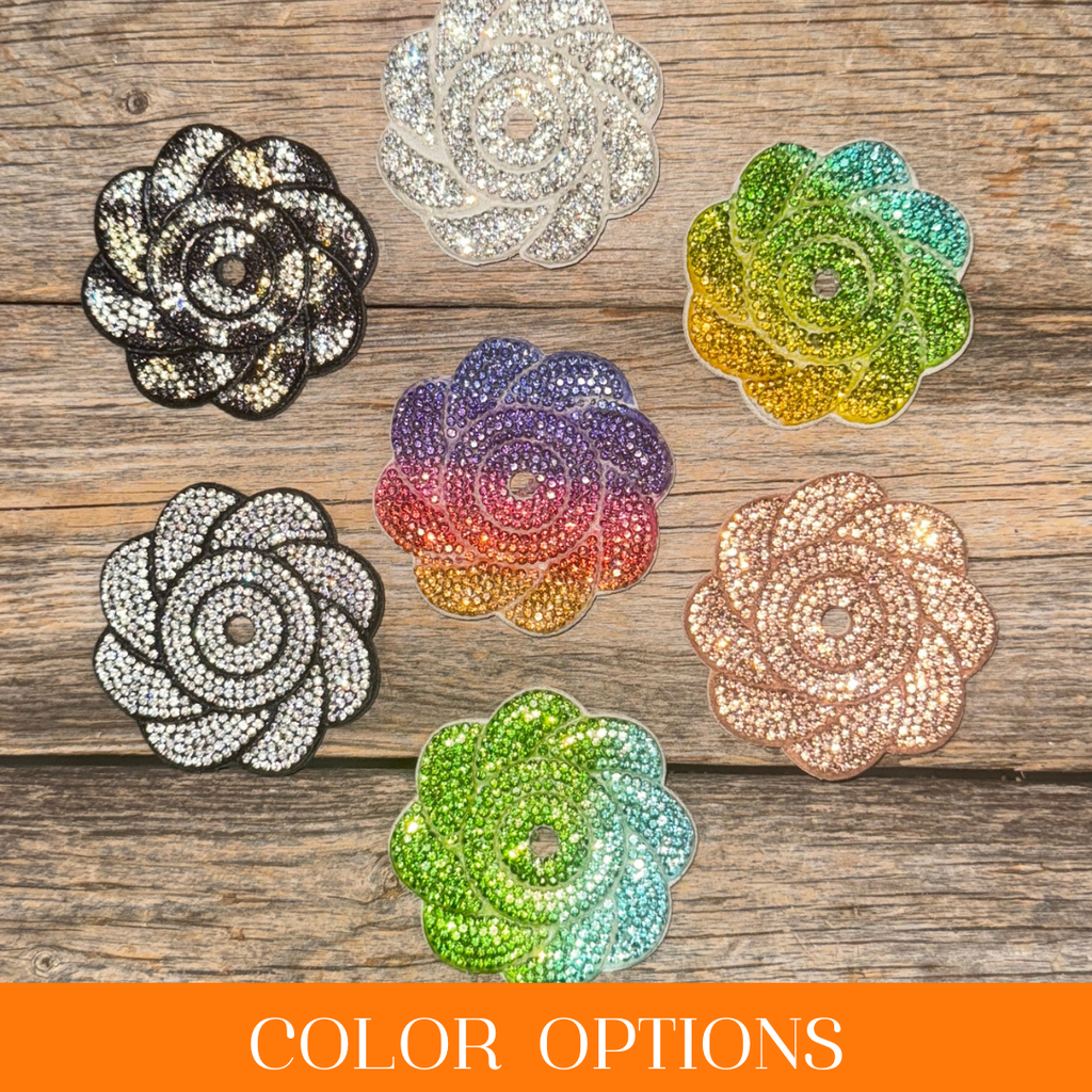 Flower Rhinestone Rosette