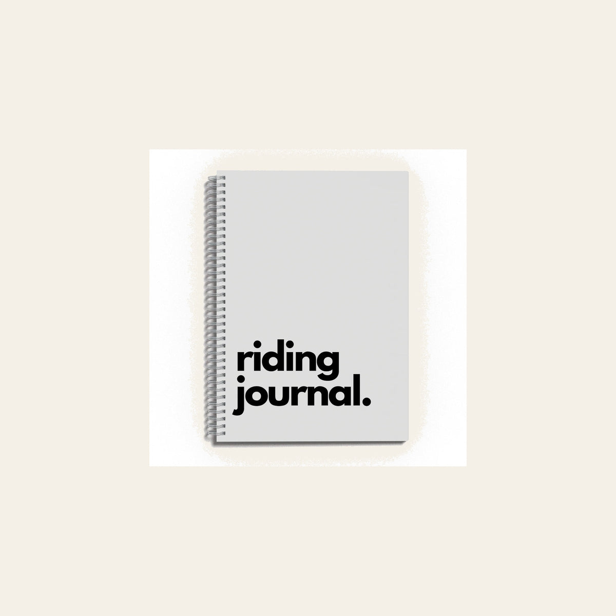 Riding Journal on a warm cream background