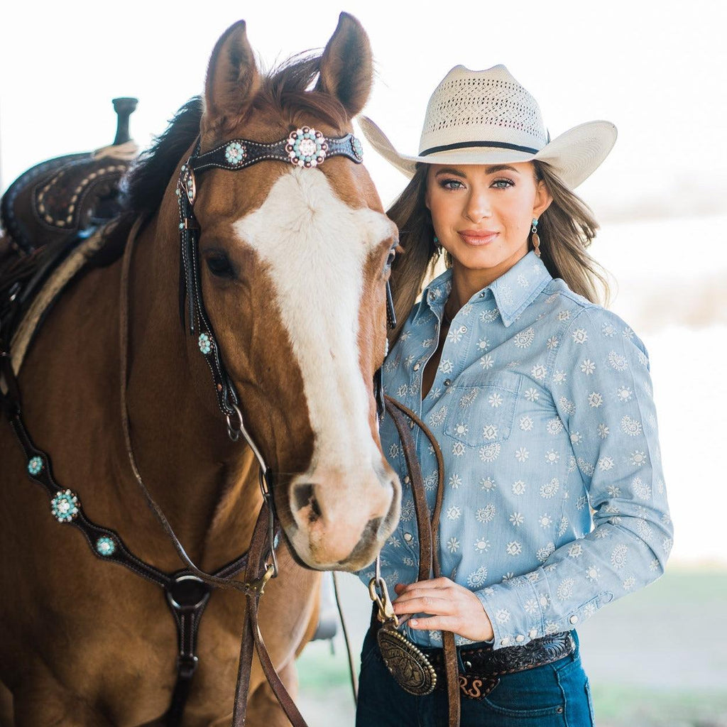 Dark Oil Basketweave Turquoise and Clear Browband Tack Set #BBBC530 — view 2