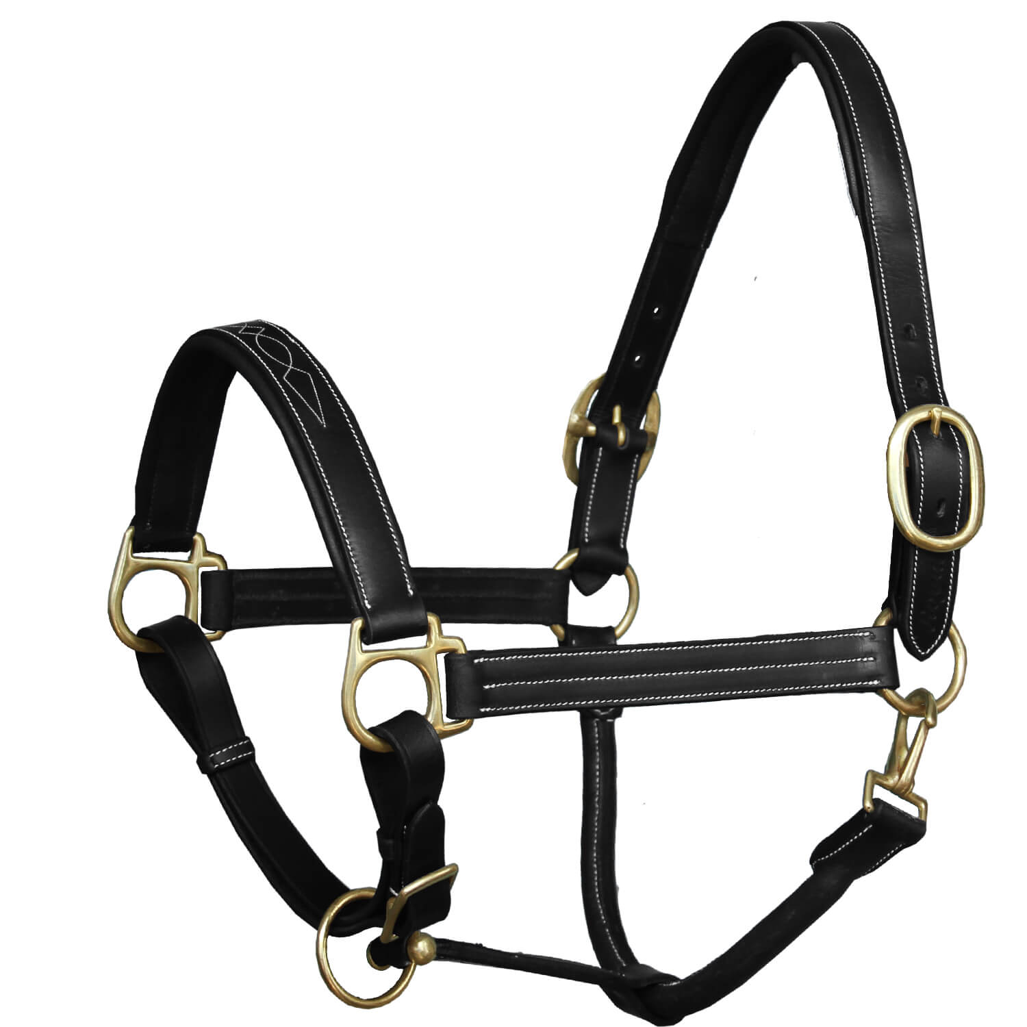ExionPro Triple Stitched Halter - Brass Hardware by Bridles & Reins