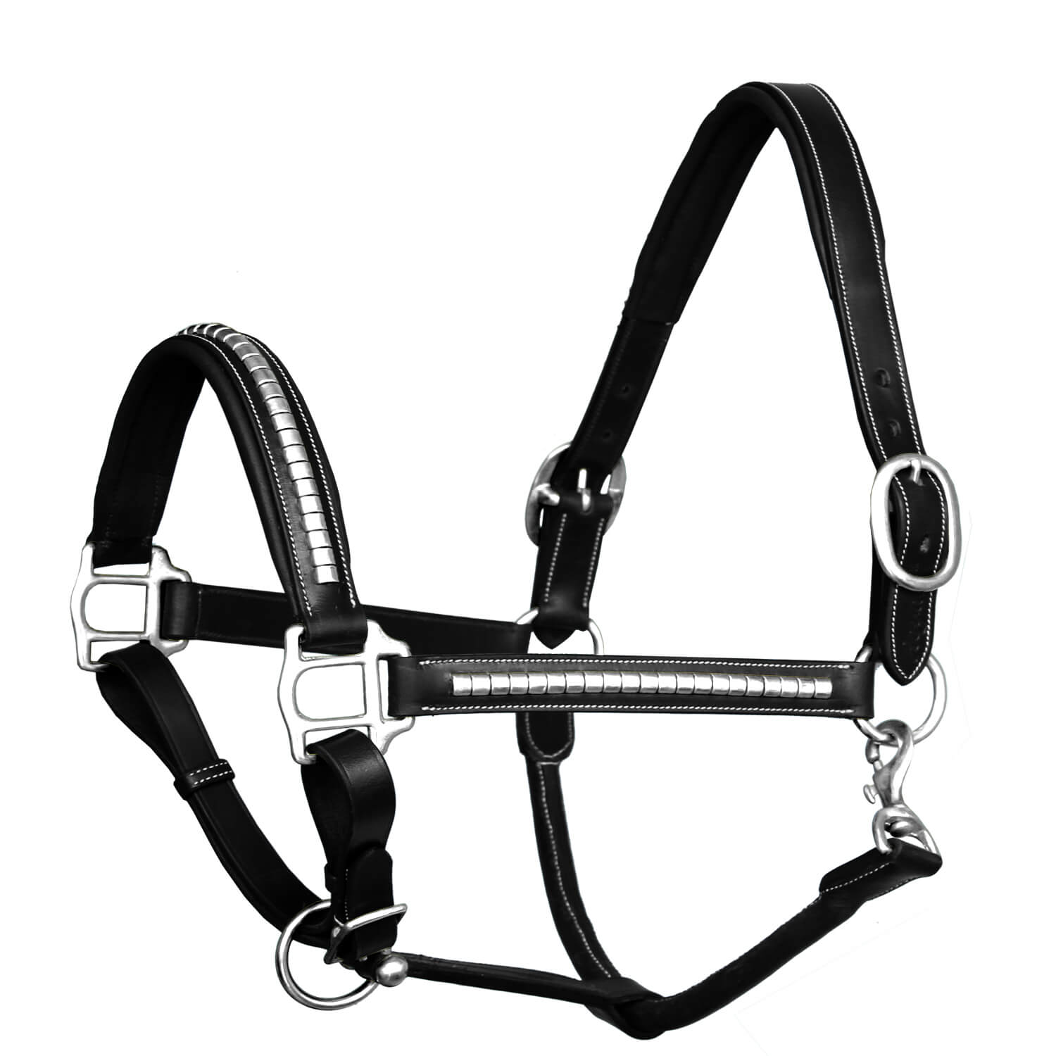 ExionPro Clincher Halter - Brass Nickel Hardware by Bridles & Reins