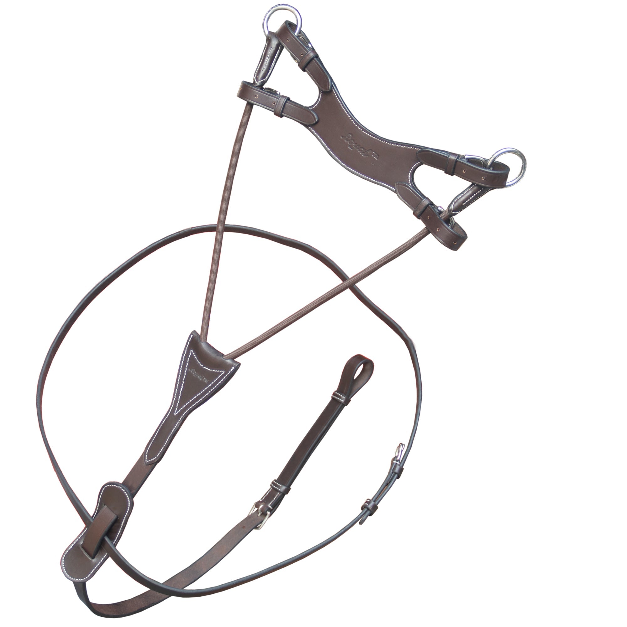 ExionPro Running Martingale with Round Elastic Fork by Bridles & Reins - alternate view 2
